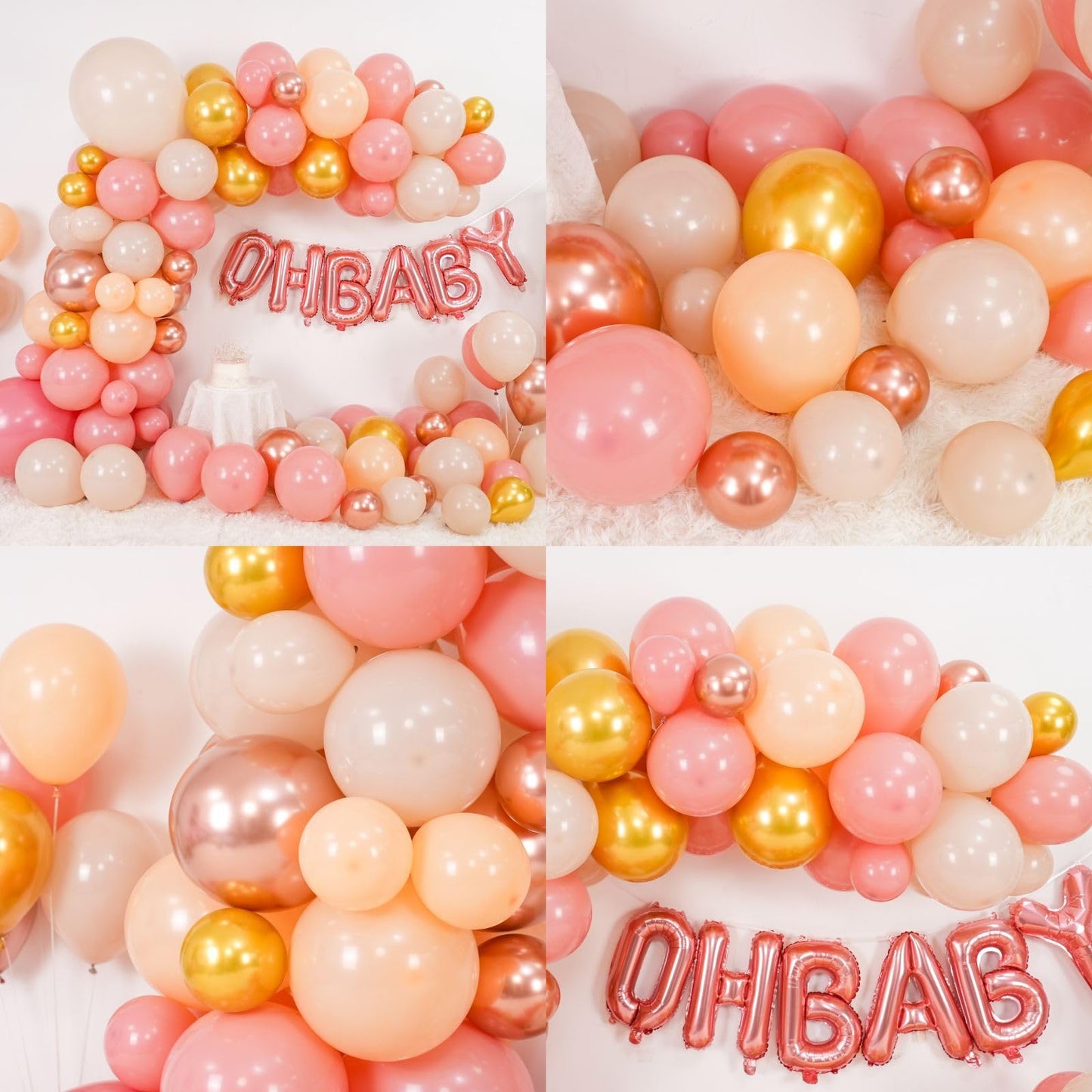 Sage Green Baby Shower Decorations,Boho Greency Neutral Balloon Arch with Oh Baby Balloon Banner Green Gold Balloons For Boy Girl Woodland Baby Shower Birthday Party Supplies