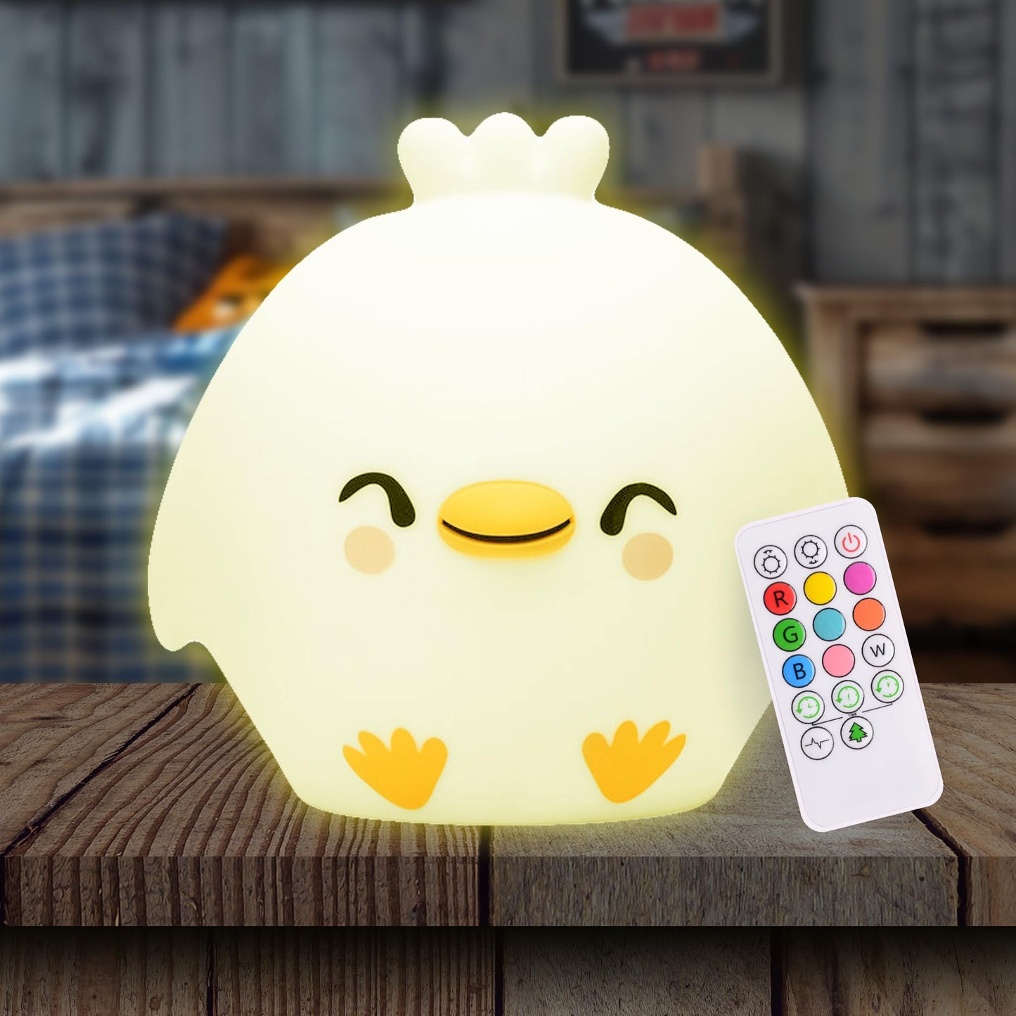 Lumipets Remote Control Silicone Night Light for Kids - Pig Design with 9 Soft Colors & Sleep Timer - Rechargeable, Battery-Operated Lamp for Bedroom | Baby Nursery, Toddler, Girls, Boys
