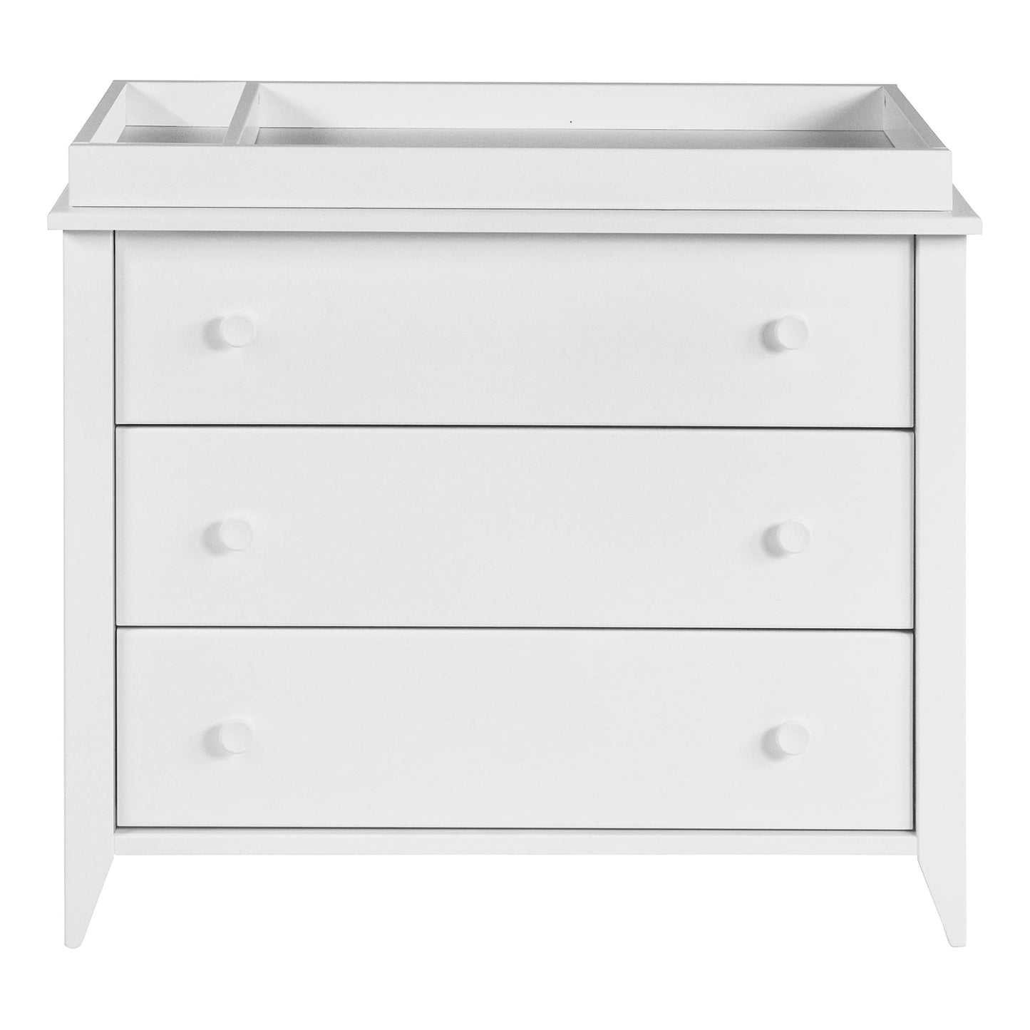 Babyletto Sprout 3-Drawer Changer Dresser with Removable Changing Tray in Washed Natural and White, Greenguard Gold Certified