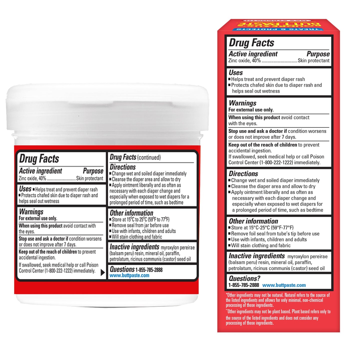 Boudreaux's Butt Paste Maximum Strength Diaper Rash Cream, Ointment for Baby, 4 oz Tube