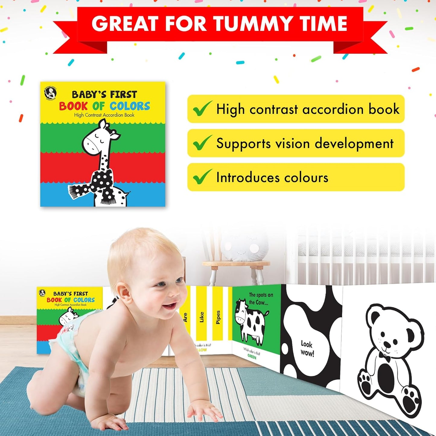Madame Curie’s Baby's First Library Set of 5 | Baby Toys, for 0-3-6 Months, 0 to 1 Year Old, Toddler Board Books | Baby Shower, Birthday Gift Ideas for Newborn Girl & Boy, Infant Toys