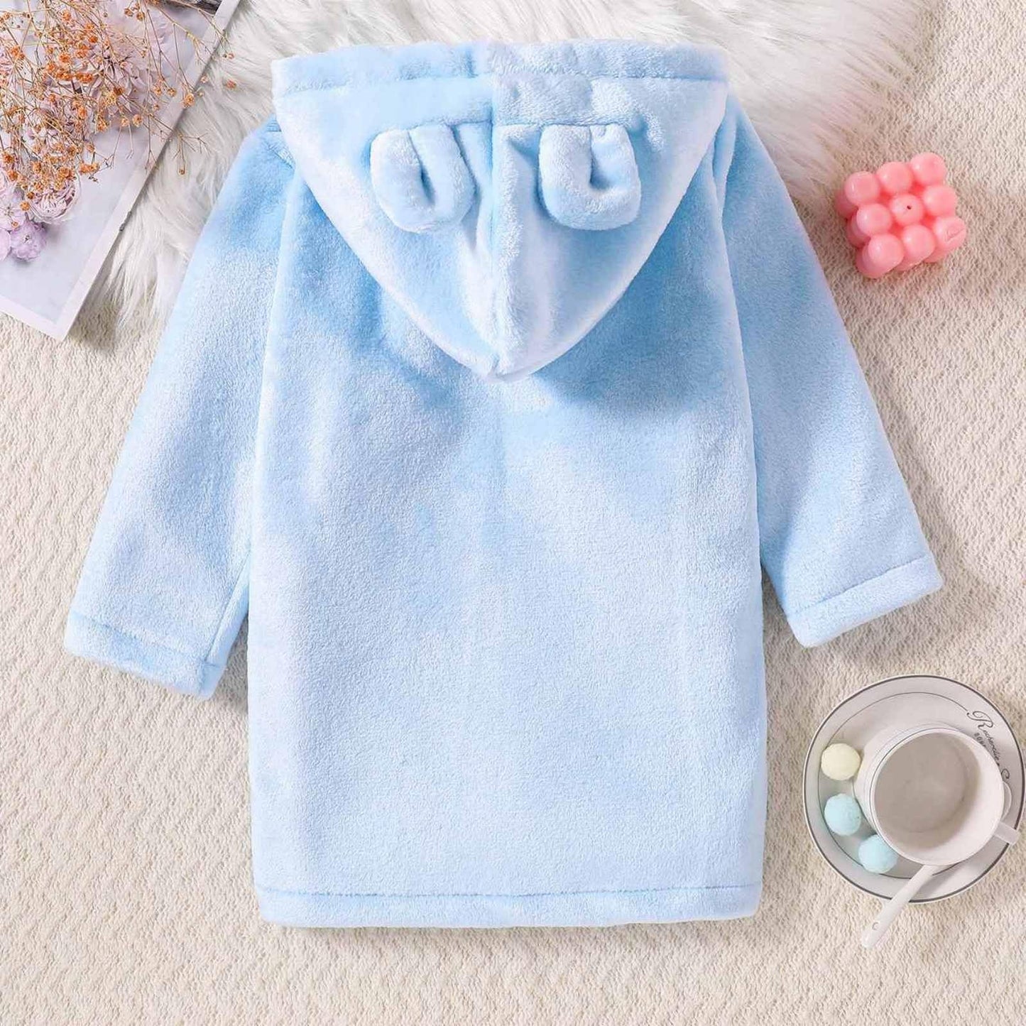 Toddler Unisex Baby Rđ¨be Hooded Fleece Bathrđ¨be and Towel for Kids Boys Girls Plush Flannel Bathrđ¨be Warm Winter