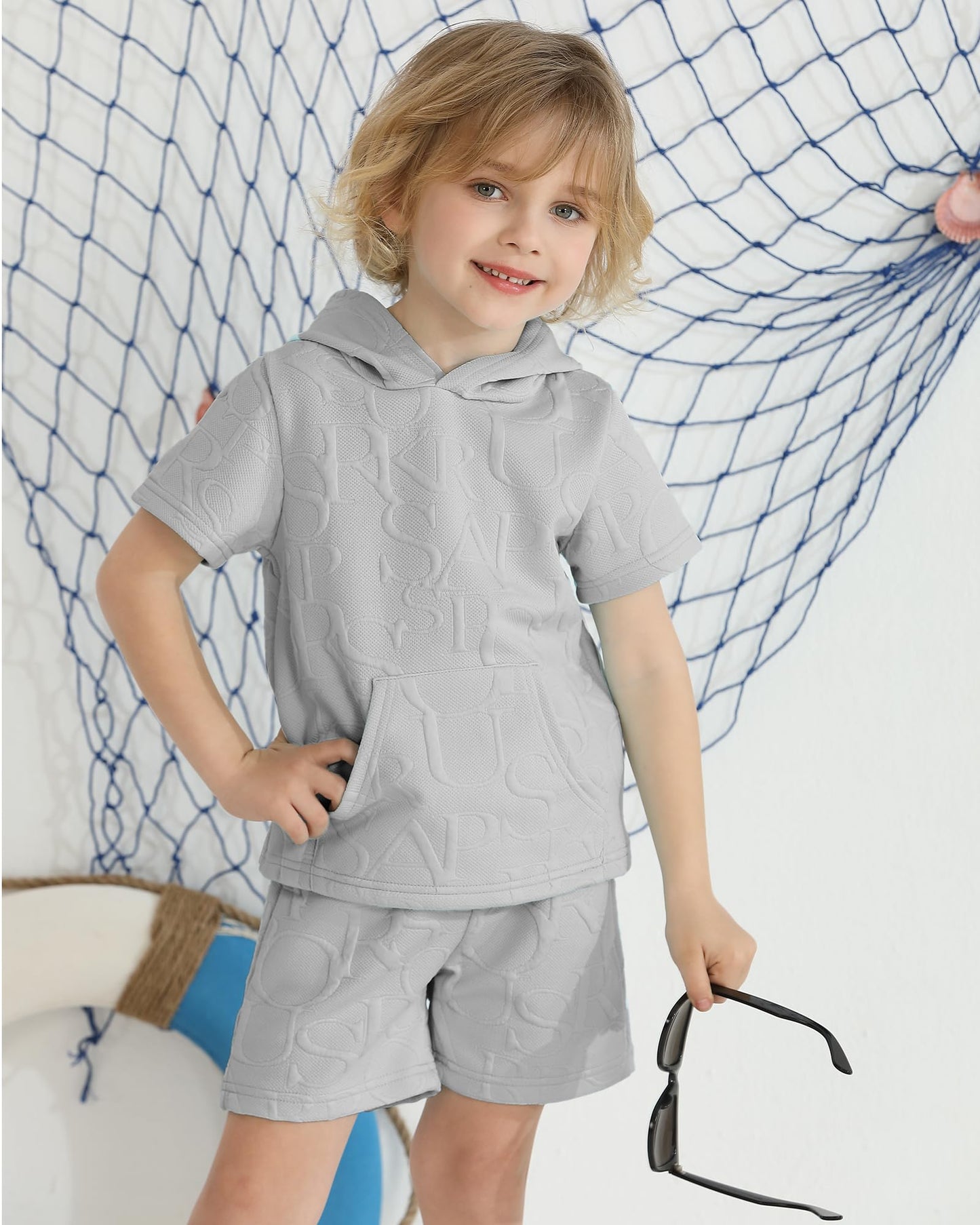 Toddler Baby Boy Clothes Summer Outfits Short Sleeve Hooded T Shirt Tops Casual Shorts Set 2Pcs Little Boy Clothes