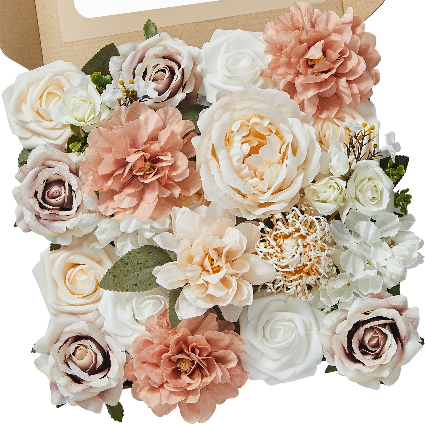 Serwalin Pink Artificial Flowers, Silk Fake Flowers for DIY Wedding Bridal Bouquets, Wedding Cake Flowers for Table Centerpieces Baby Shower Birthday Party Home Decorations