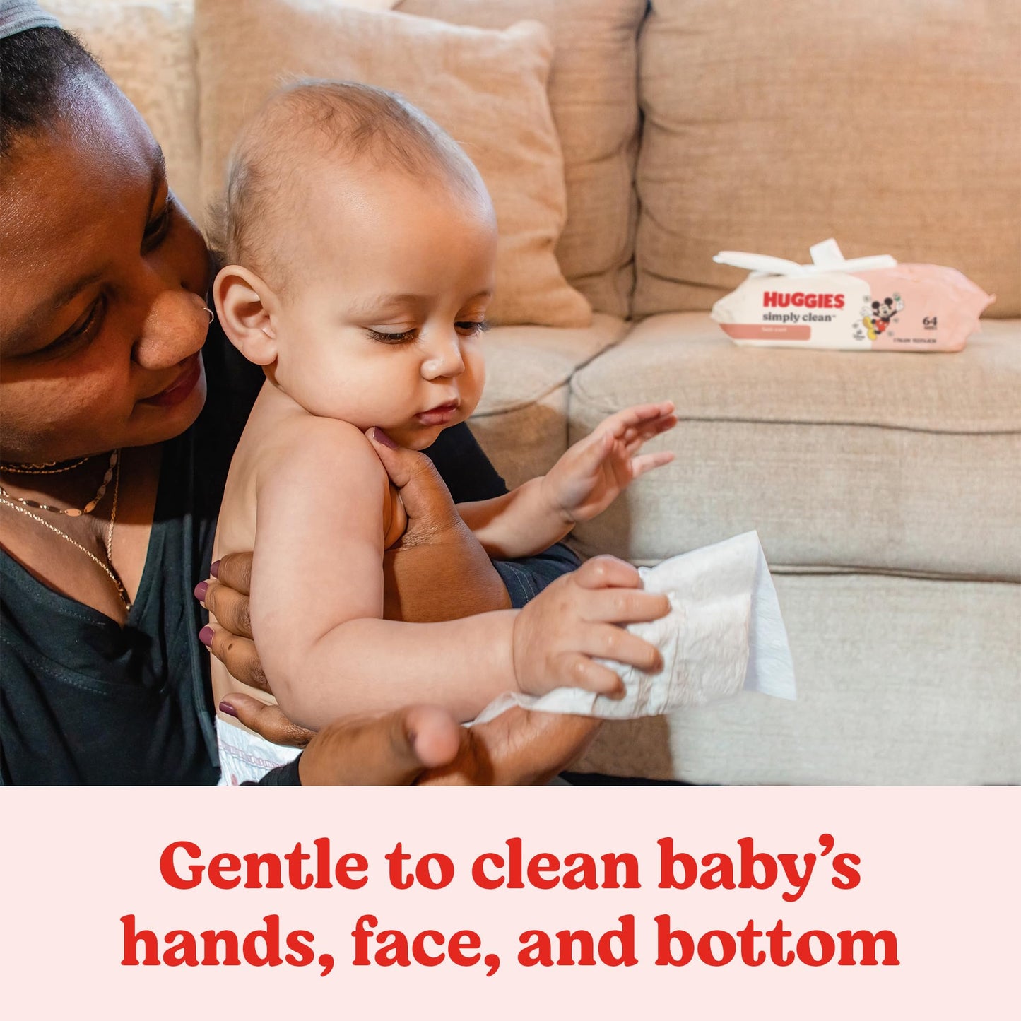 Huggies Simply Clean Fresh Scent Baby Wipes, 3 Flip-Top Packs of 64 (192 Wipes Total), Packaging May Vary