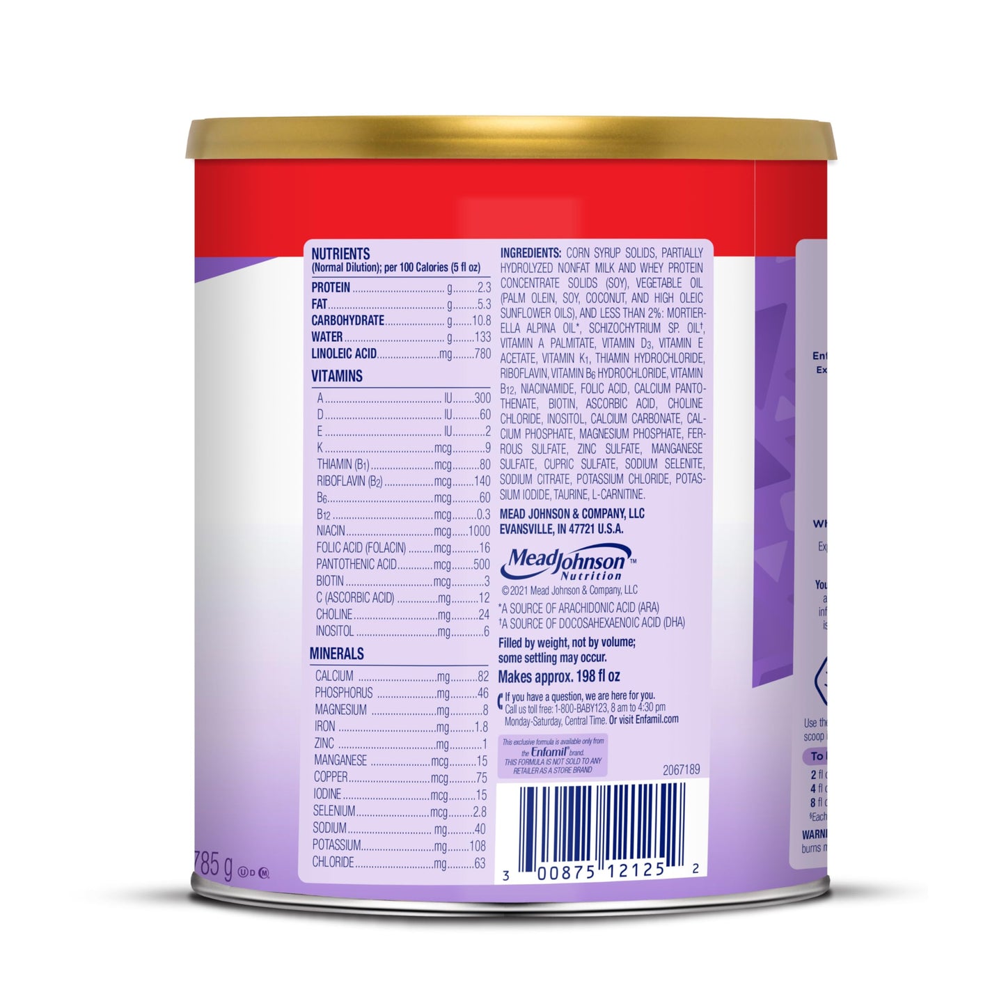 Enfamil Gentlease Baby Formula, Clinically Proven to Reduce Fussiness, Crying, Gas & Spit-up in 24 hours, Brain-Building Omega-3 DHA & Choline, Infant Formula Powder, Baby Milk, 19.9 Oz Can, 4 Count
