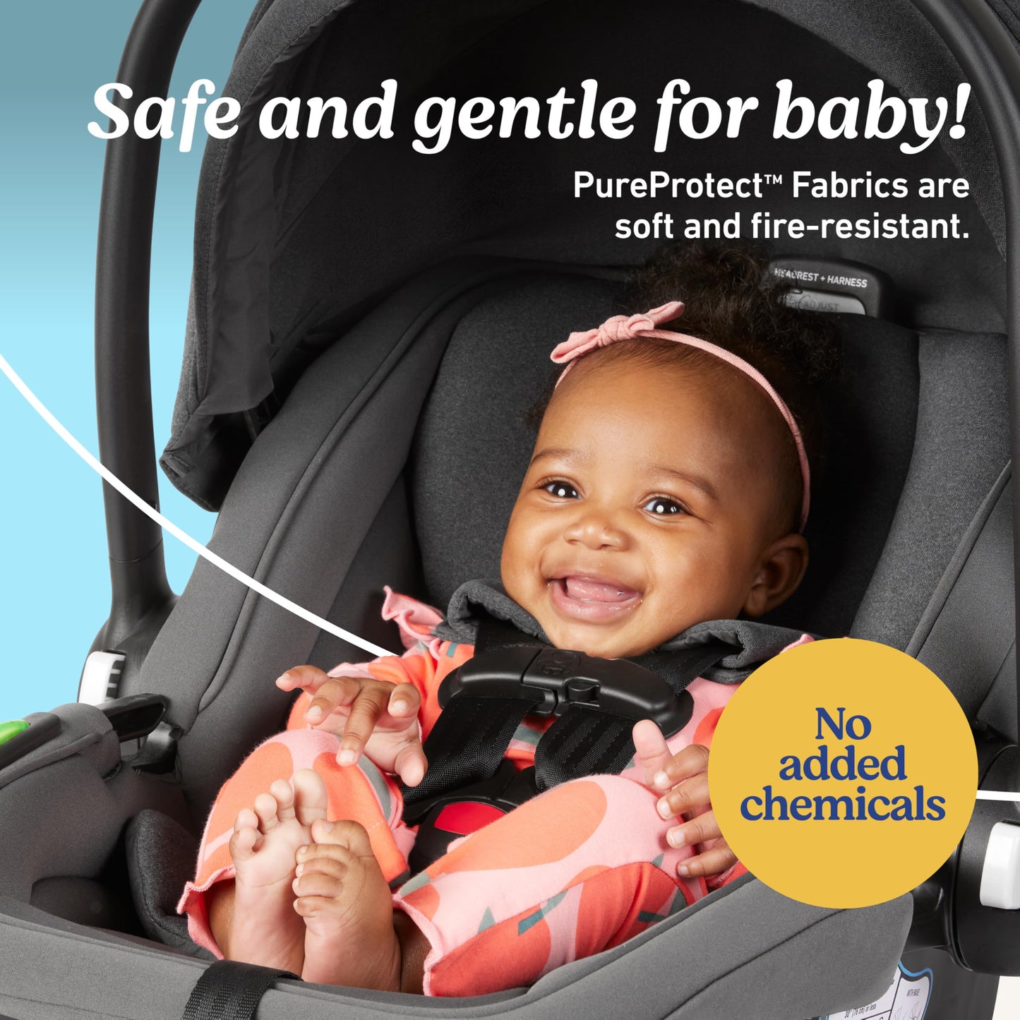 Graco Gomax Infant Car Seat, Orchid Haze, Lightweight, Reclining Rear Facing Car Seat Installs Without a Base