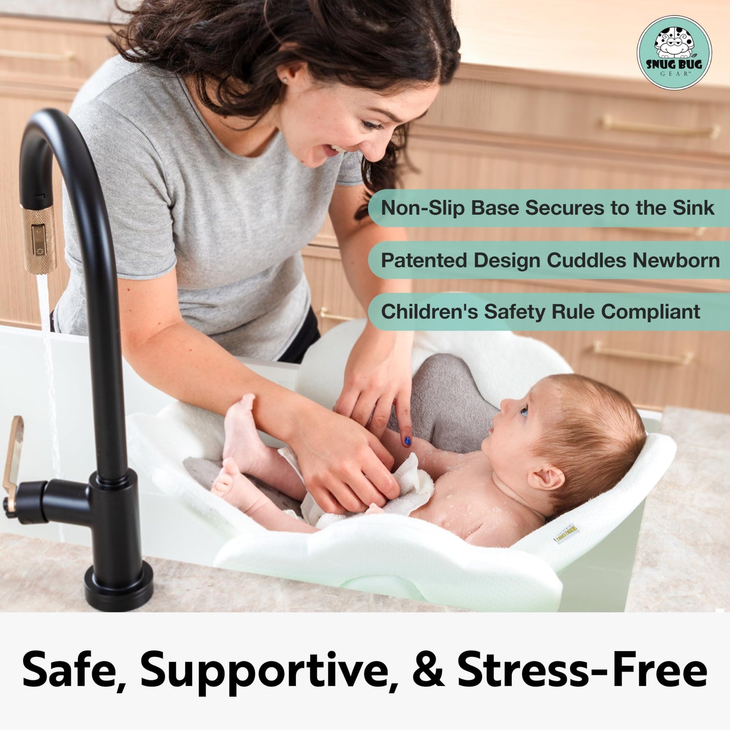 Baby Bath Cushion 5pc Set - Newborn & Infant Lotus Bath Flower Baby with Soft Cover - Travel Bathtub Insert Pad for Kitchen Sink, Shower & Tub - Flower Bathing Pillow with Patented Comfort & Support