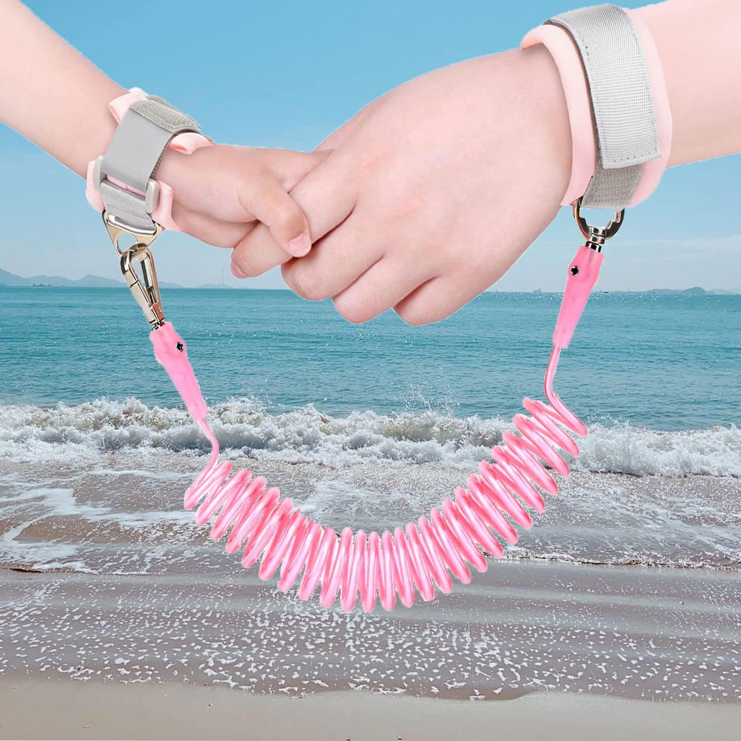 Toddler Backpack with Leash, Accmor 4 in 1 Kids Mini Backpacks with Anti Lost Wrist Link, Cute Child Harness Bag Rein for Outdoor, Strawberry Back Pack Rope Tether for Baby Girls Aged 1-3 Years (Pink)