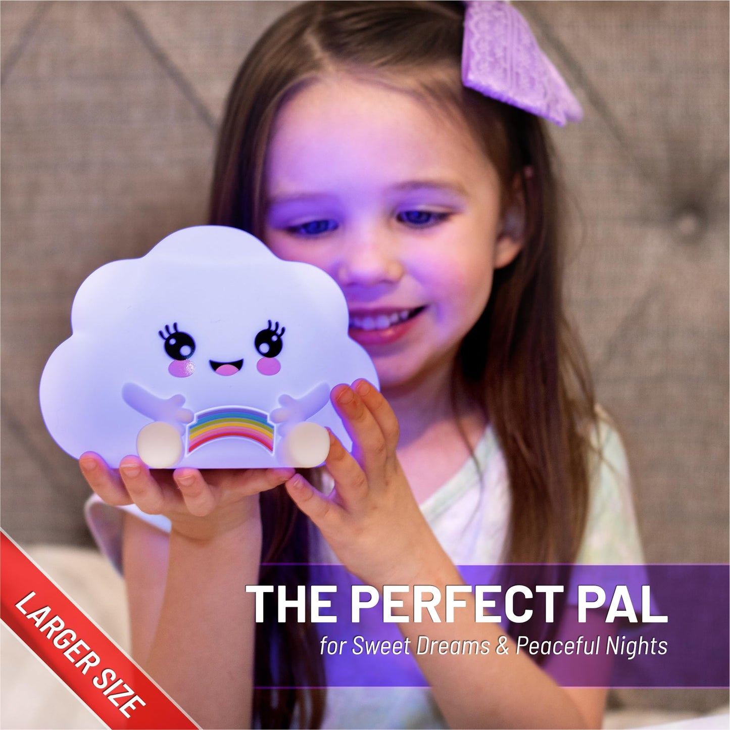Lumipets Remote Control Silicone Night Light for Kids - Pig Design with 9 Soft Colors & Sleep Timer - Rechargeable, Battery-Operated Lamp for Bedroom | Baby Nursery, Toddler, Girls, Boys