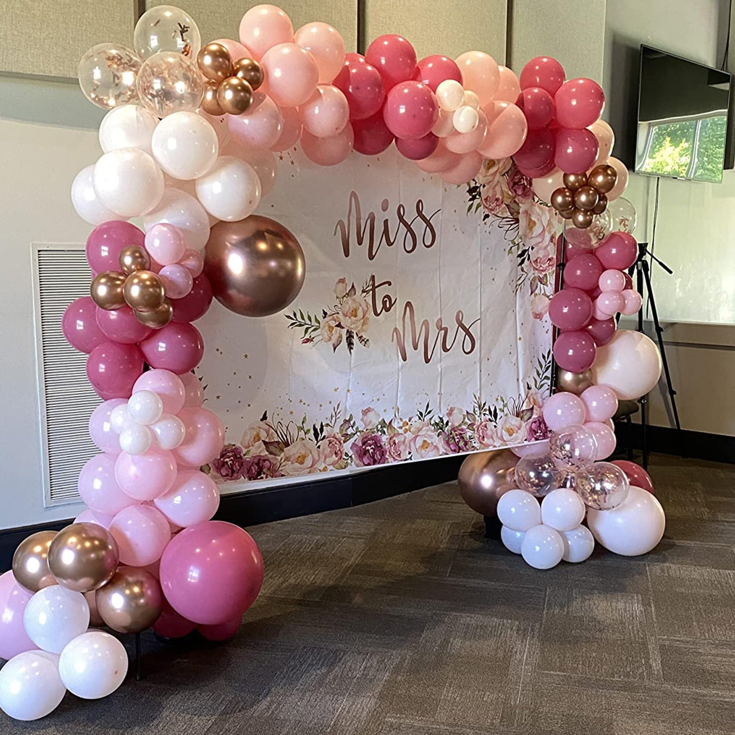 Retro Blush Pink Balloons, 60 Packs 12 Inch Dusty Pink Metallic Chrome Rose Gold White Sand Nude Balloons for Bridal Baby Shower Girls Boho Birthday Wedding Decorations Supplies