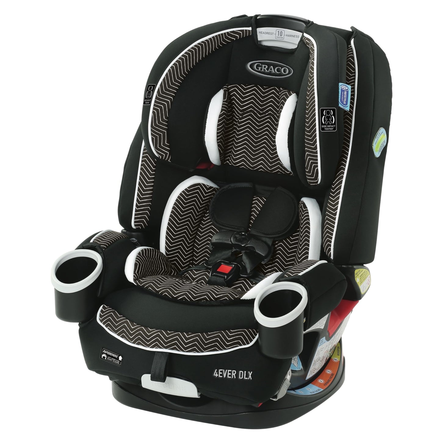 Graco 4Ever DLX 4-in-1 Car Seat, Maven | Infant to Toddler Car Seat, with 10 Years of Use | Rear-Facing, Forward-Facing and Booster Modes | Safe, Comfortable and Convenient