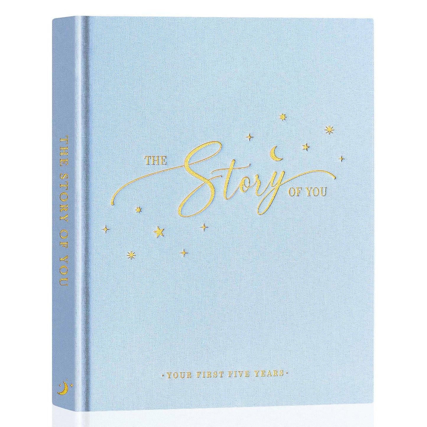 Lanpn Baby Memory Book - Linen Baby Book Journal Memories Keepsake - The Story of You - Newborn Baby First 5 Year Scrapbook Photo Book Milestone Album for Boy Girl New Parents (Sage Green, 154 Pages)