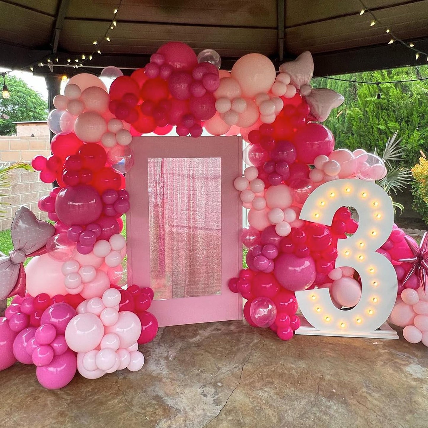 Dusty Pink Balloon Garland Double Stuffed Blush Pink Balloons Baby Pink Latex Balloon Arch Kit Dusty Rose Pastel Pink Party Balloons for Girl Boho Wedding Baby Bridal Shower Birthday Party Decorations