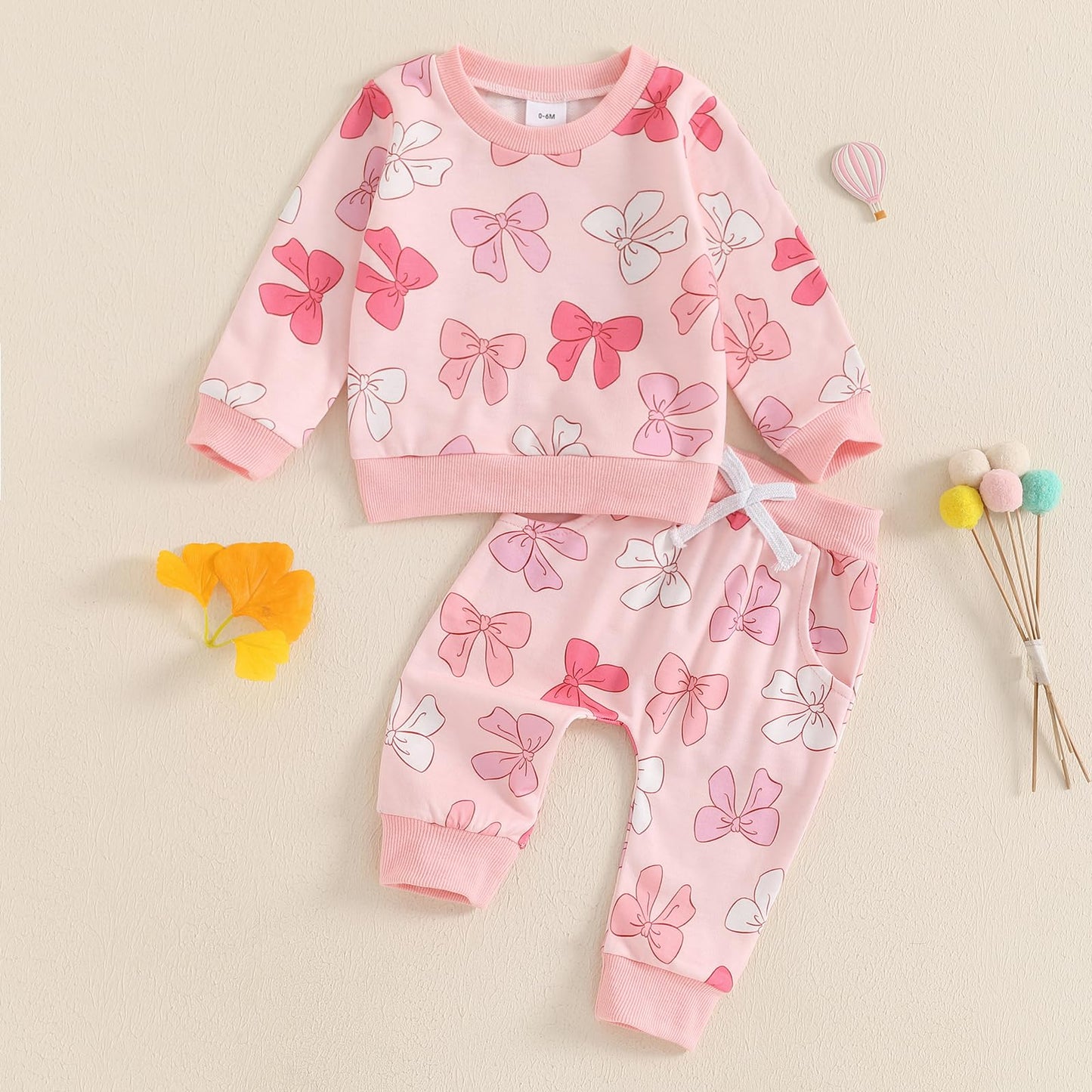Mubineo Toddler Baby Girl Clothes Cute Long Sleeve Sweatshirt Sweatpant Outfits Fall Winter Tops Pant Outfit Sweatsuit
