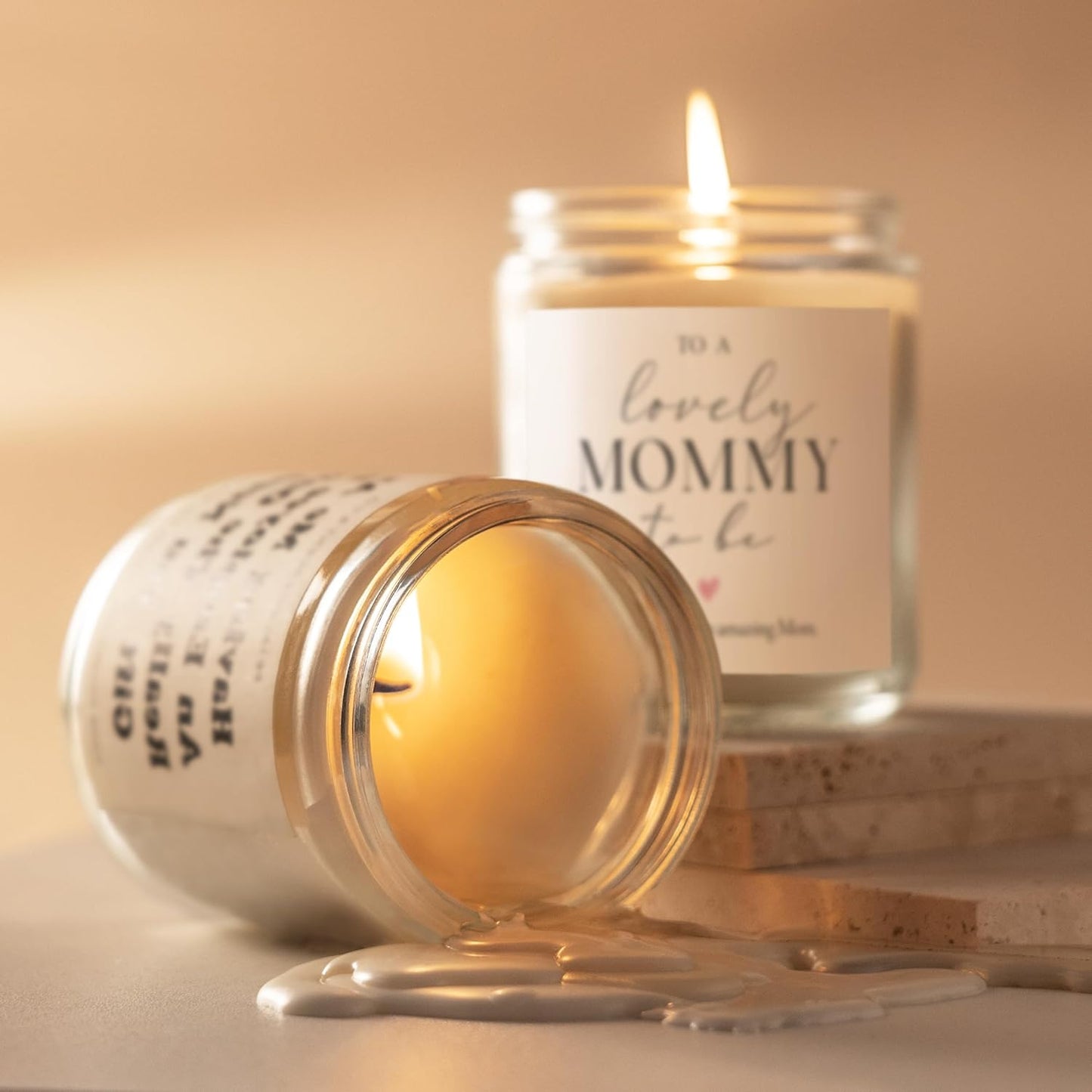 First Mothers Day Gifts, Mom to Be Gift, Pregnancy Gifts for Expecting Moms - Lavender Scented Candle, Lovely New Mom Gift, Best Present for Expectant Moms