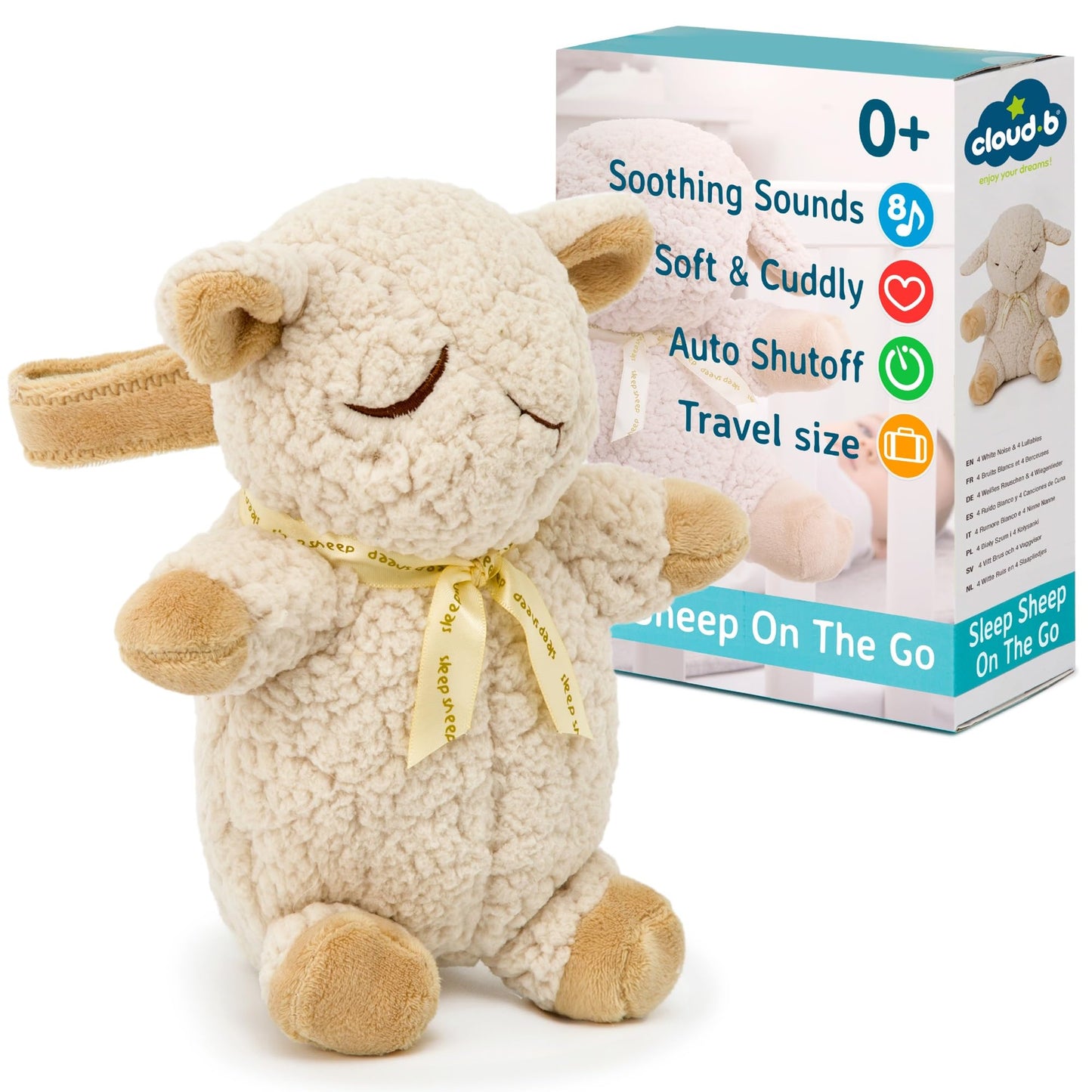 Cloud b Sound Machine with White Noise Soothing Sounds | Cuddly Stuffed Animal & Nomadic Nightlight | Record Parent Voice | Adjustable Settings & Auto-Shutoff | LoveLight™ Buddies - Drake The Dragon™