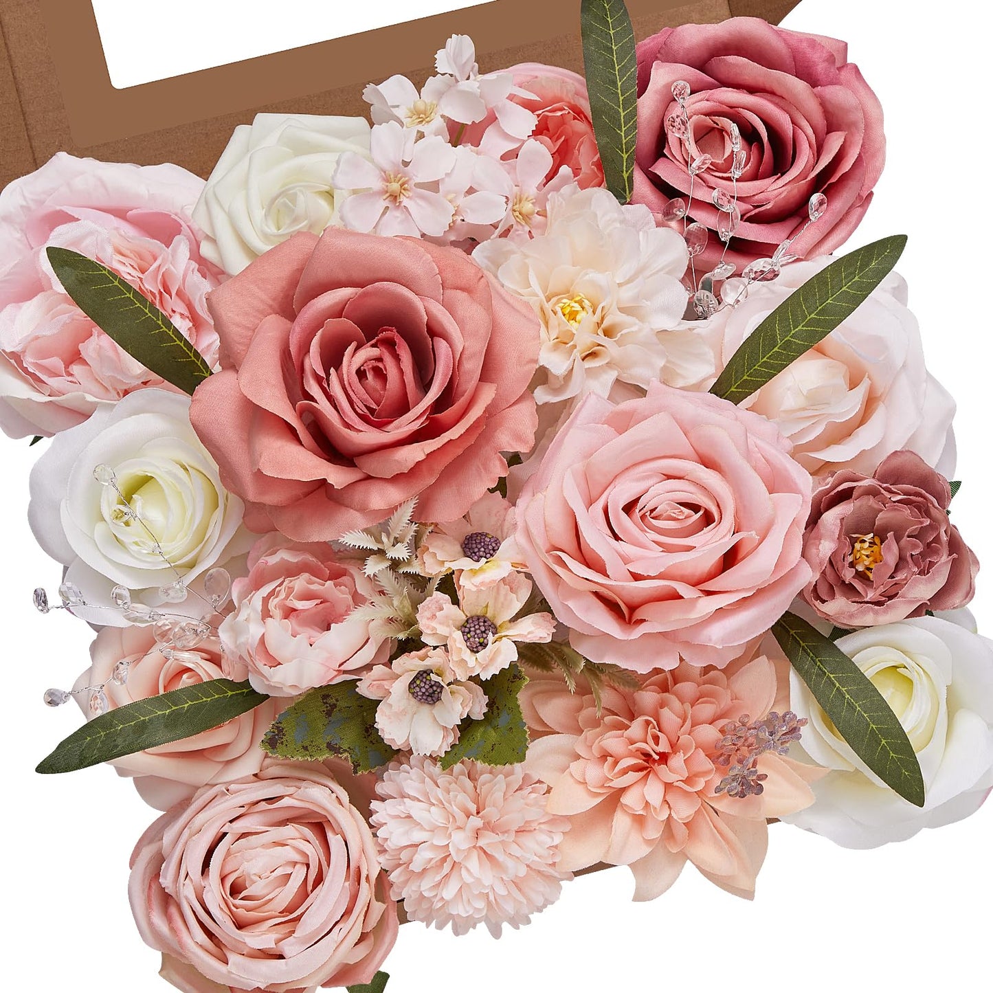 Serwalin Pink Artificial Flowers, Silk Fake Flowers for DIY Wedding Bridal Bouquets, Wedding Cake Flowers for Table Centerpieces Baby Shower Birthday Party Home Decorations