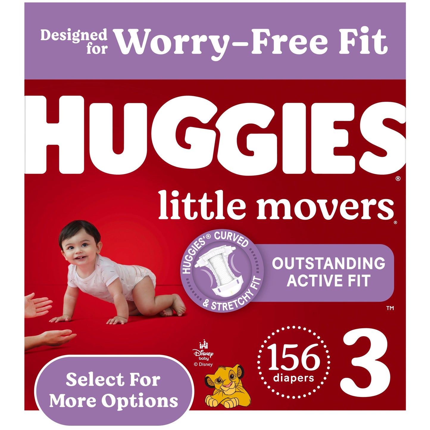 Huggies Size 6 Diapers, Little Movers Baby Diapers, Size 6 (35+ lbs), 108 Count, Packaging May Vary