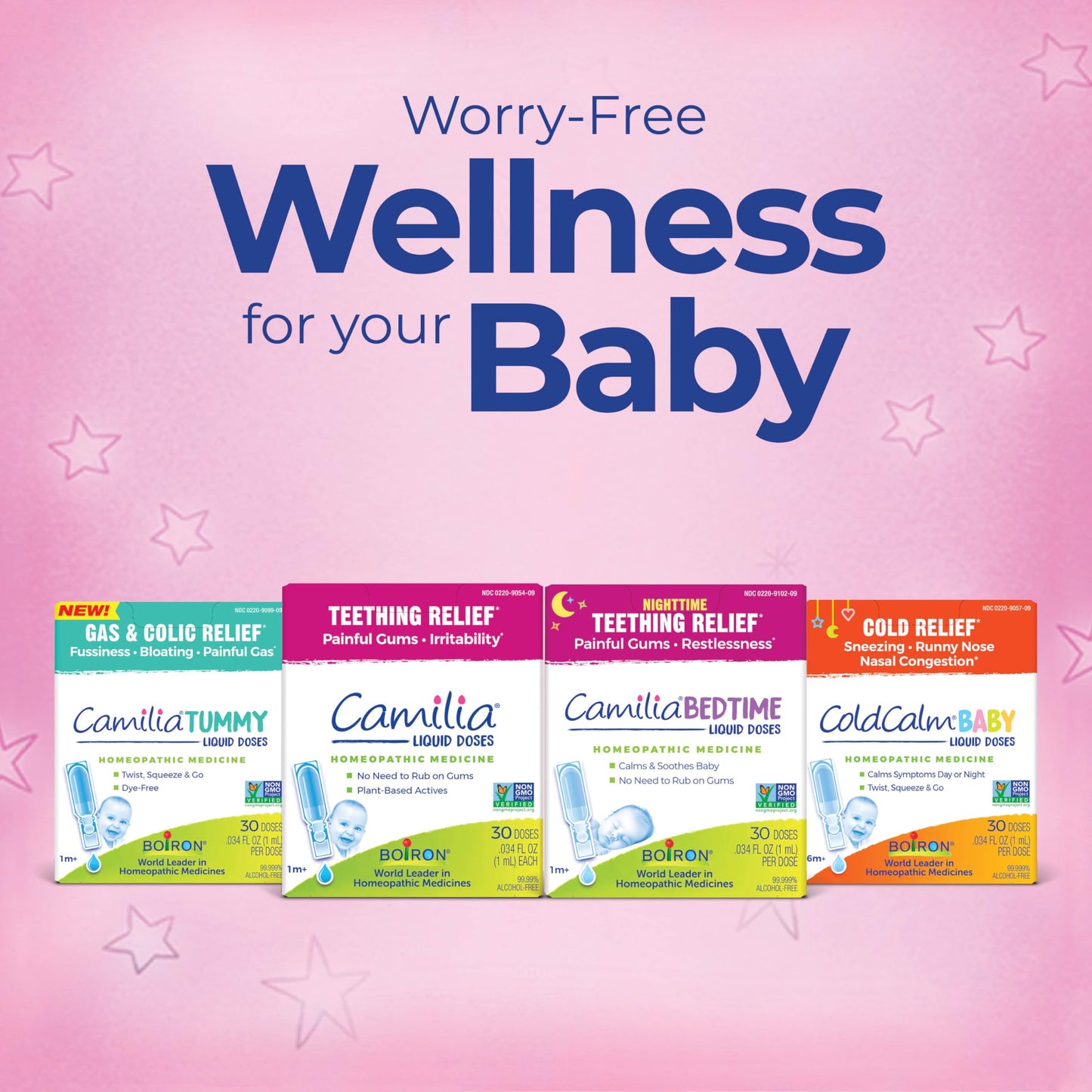 Boiron Camilia Teething Drops for Daytime and Nighttime Relief of Painful or Swollen Gums and Irritability in Babies - 30 Count