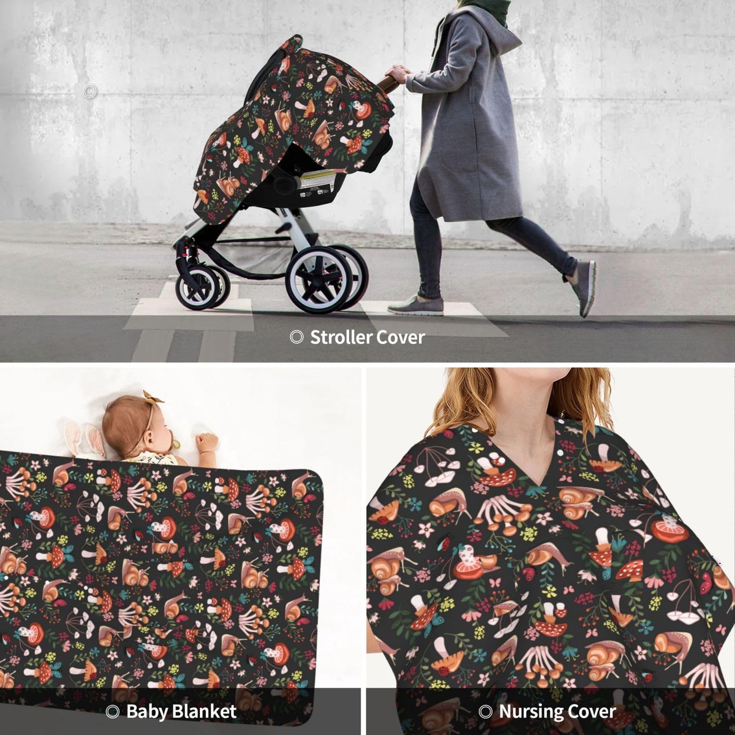 Butterfly Car Seat Cover for Baby in Winter Summer, Nursing Cover for Mom Butterfly Baby Stuff for Baby Girl Boy