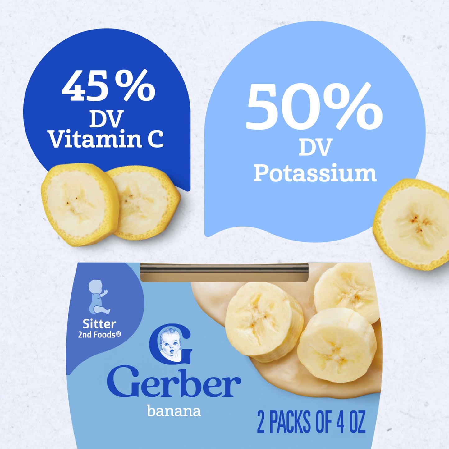 Gerber Baby Food Power Blend Apple Chicken, 4 Oz, 2 Ct Tubs