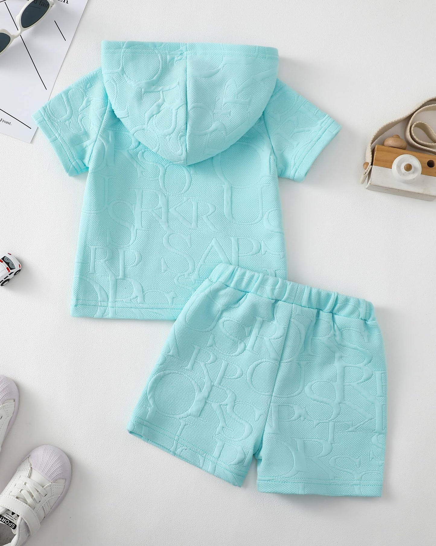 Toddler Baby Boy Clothes Summer Outfits Short Sleeve Hooded T Shirt Tops Casual Shorts Set 2Pcs Little Boy Clothes