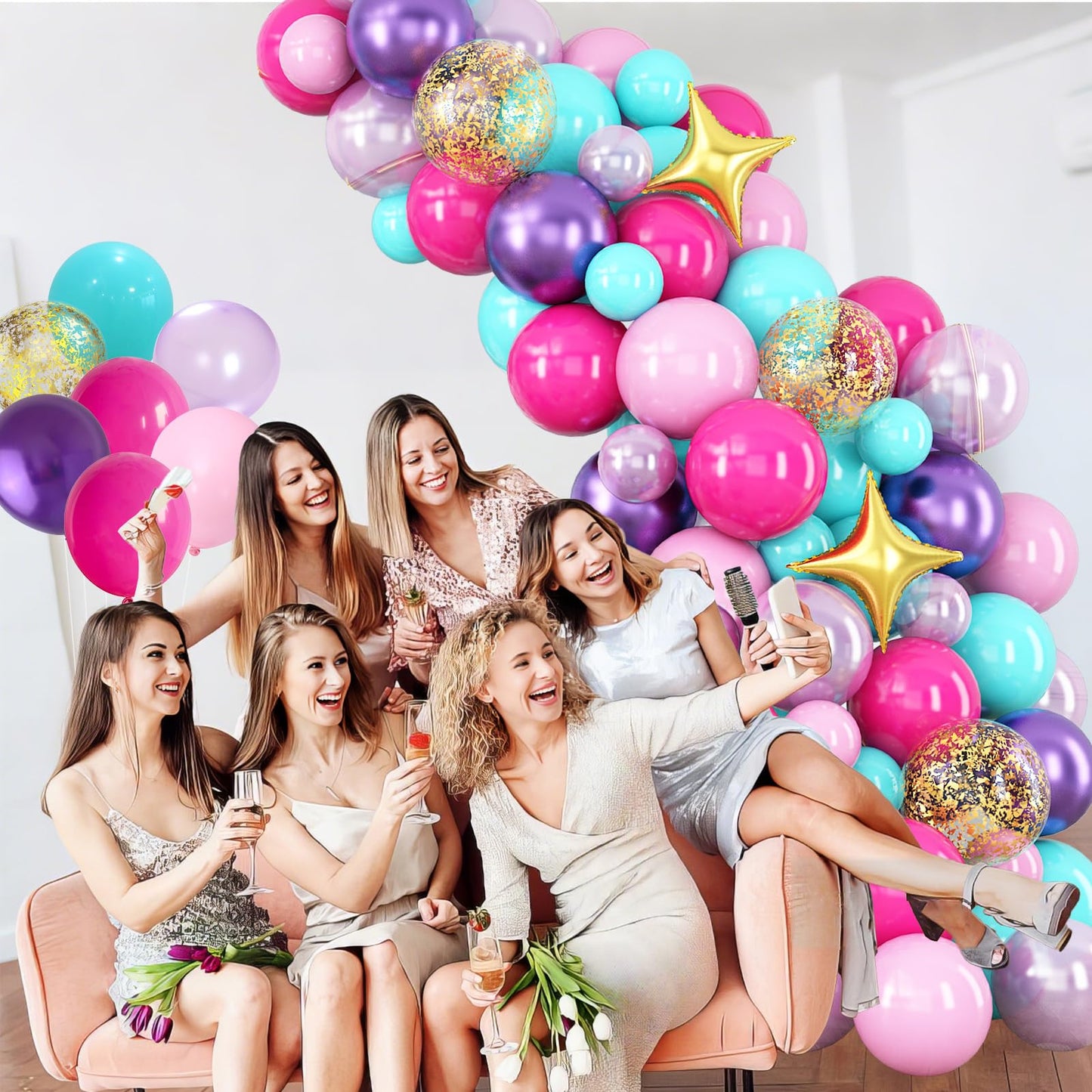 Dusty Blue Sage Green Balloon Arch Kit Slate Fog Blue Pastel Green White Sand Beige Gold Balloons Garland for Jungle Safari Birthday Baby Shower Wedding Party Decorations