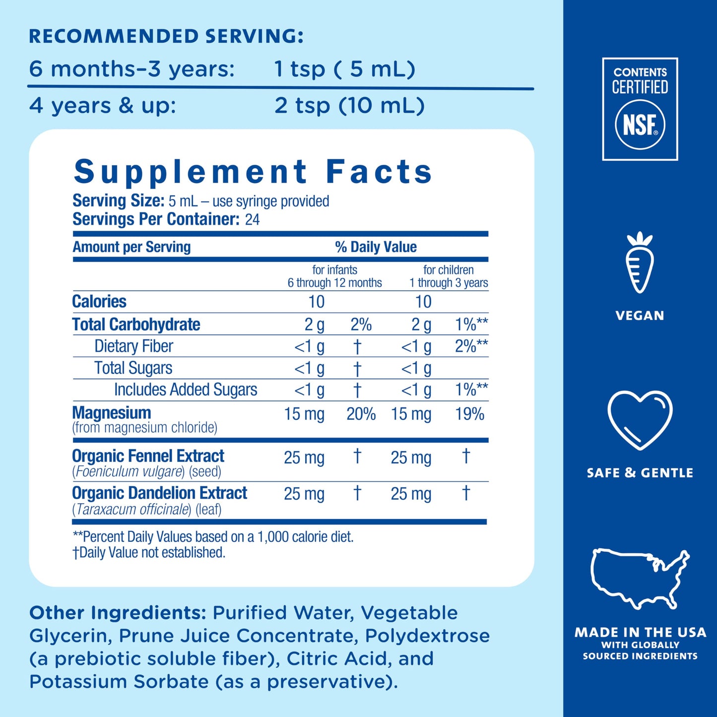 Mommy's Bliss Constipation Ease + Prebiotics, Relieves Occasional Constipation, Gentle & Safe, No Harsh Laxatives, 4 Fl Oz Bottle (Pack of 1)