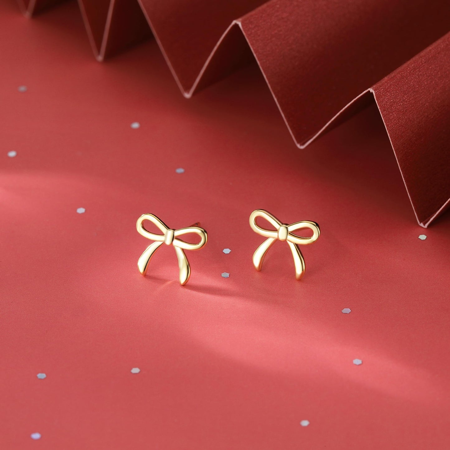 SLUYNZ Solid 925 Sterling Silver Tiny Bow Earrings Stud for Women Teens Small Bowknot post Stud Earrings