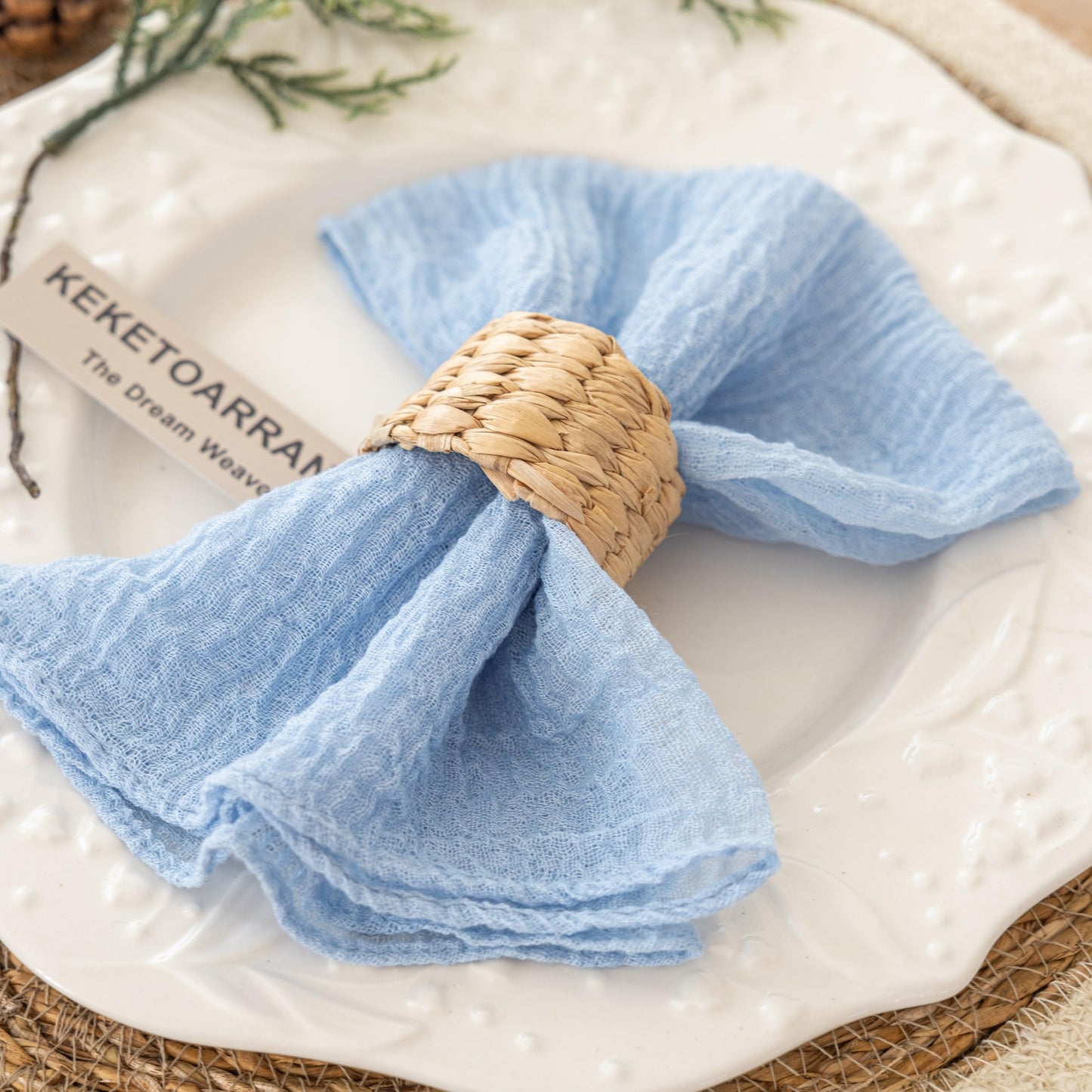 Cheesecloth Napkins 17x17 Inches Spring Cloth Handmade Washable Reusable for Mothers Day Lunch Dinner Wedding Baby Bridal Shower Party Rustic Boho Decorations Bulk Set of 6 Pink