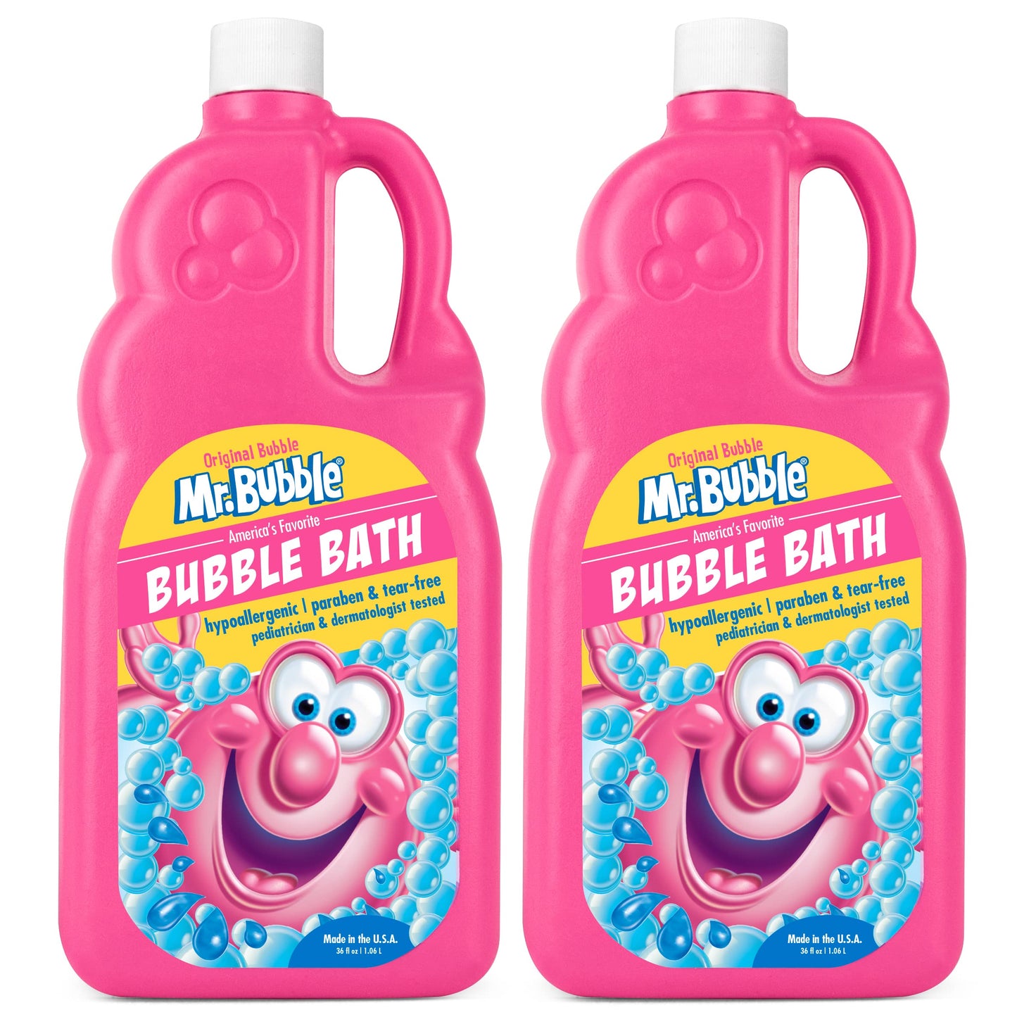 Mr. Bubble Extra Gentle Bubble Bath - Hypoallergenic, Tear Free Bubble Bath Solution Perfect for Sensitive Skin (Pack of 2 Bottles, 16 fl oz Each)