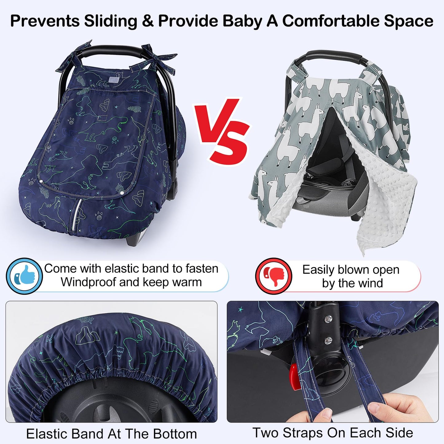Unicorn Castle Baby Car Seat Cover Infant Car Seat Covers for Babies Breathable Car Seat Canopy Mesh Window Carseat Cover for Four Seasons Newborn