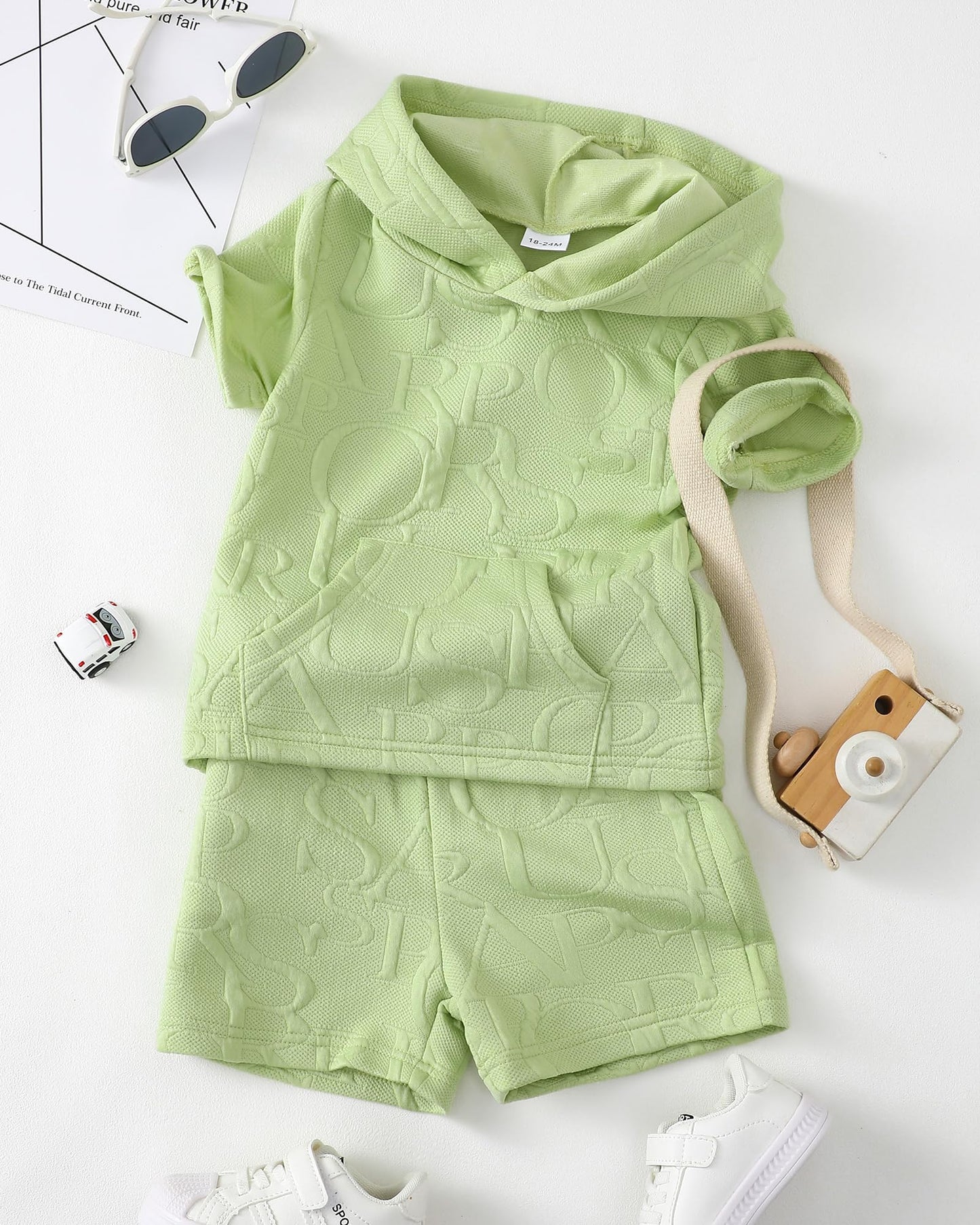 Toddler Baby Boy Clothes Summer Outfits Short Sleeve Hooded T Shirt Tops Casual Shorts Set 2Pcs Little Boy Clothes