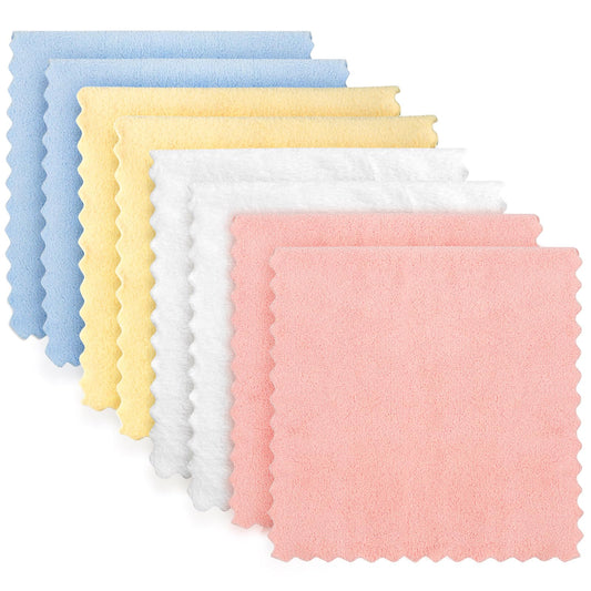 HOMEXCEL Baby Washcloths 24 Pack-Microfiber Coral Fleece Baby Bath Face Towel 7 x 9 Inch Extra Absorbent and Soft Burp Cloth and Wash Cloths for Newborn-Infants and Toddlers-Gentle On Sensitive Skin