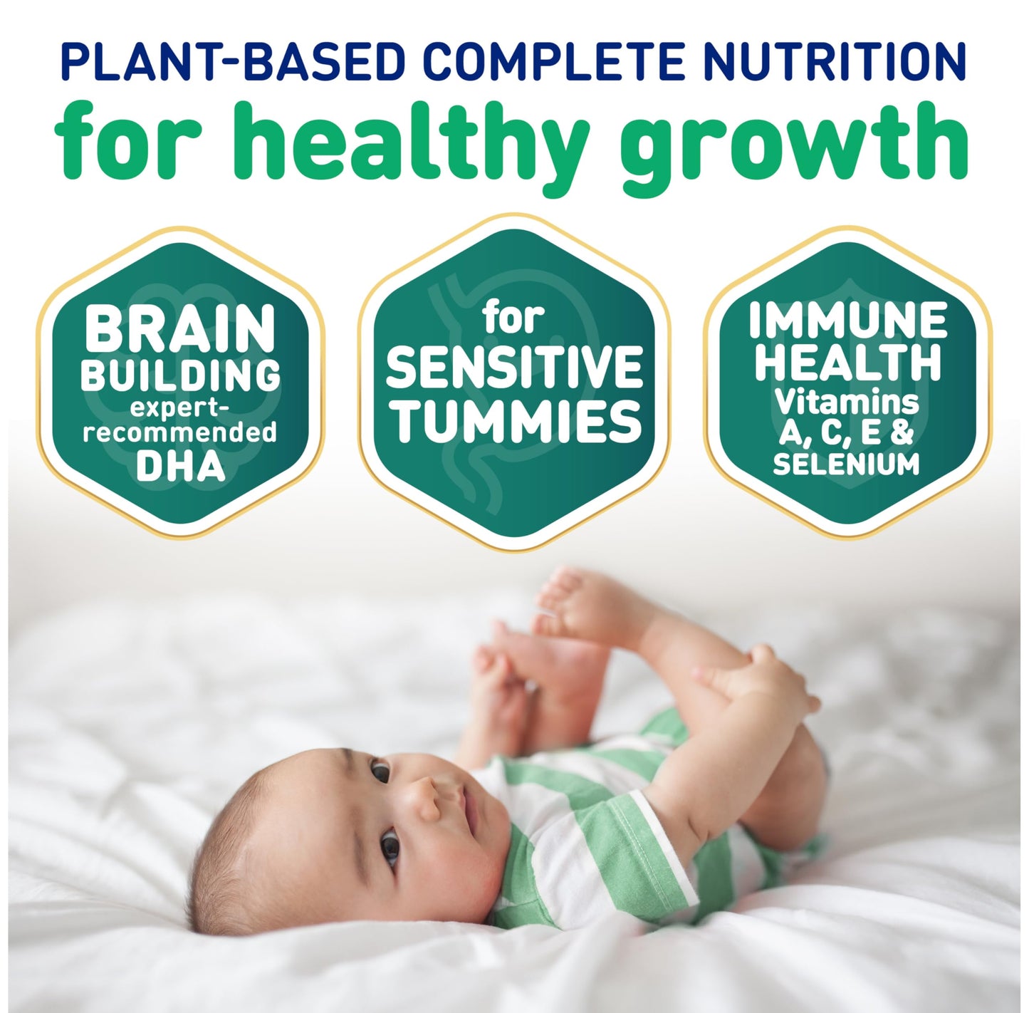 Enfamil Prosobee Plant based Baby Formula, for Sensitive Tummies, Soy-based Plant Sourced Protein, Vitamins for Immune Support, Lactose-free, Milk free, Gluten free, 32 Fl Oz Bottle (4 count)