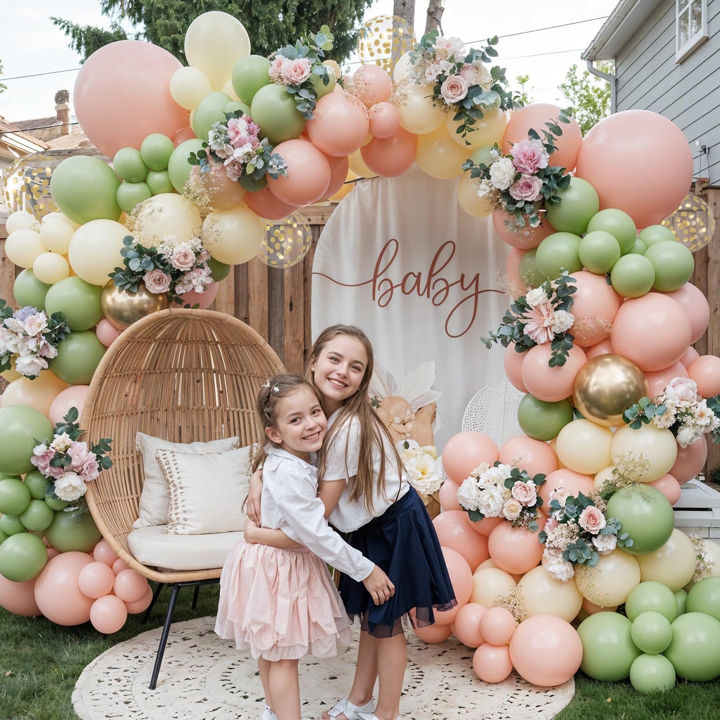 Ivory White Balloon Arch Kit,Boho Balloon Garland with Pastel Orange Cream Beige Champagne Gold White Sand Balloons for Neutral Baby Shower Wedding Boho Bridal Party Decorations