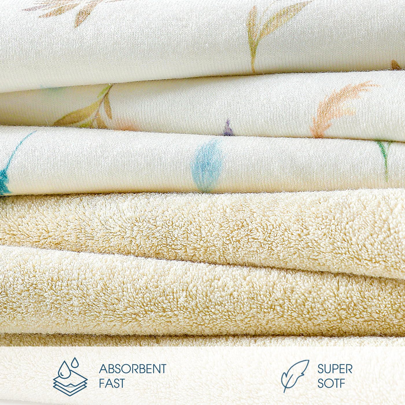 GRSSDER Baby Hooded Towel 2 Pack for Newborn, Super Soft Bath Towels with Original Design, Ultra Absorbent Knit Terry, Large Toddler Towels with Hood for Girls, Shower Gifts for Infant, 34"x 34"