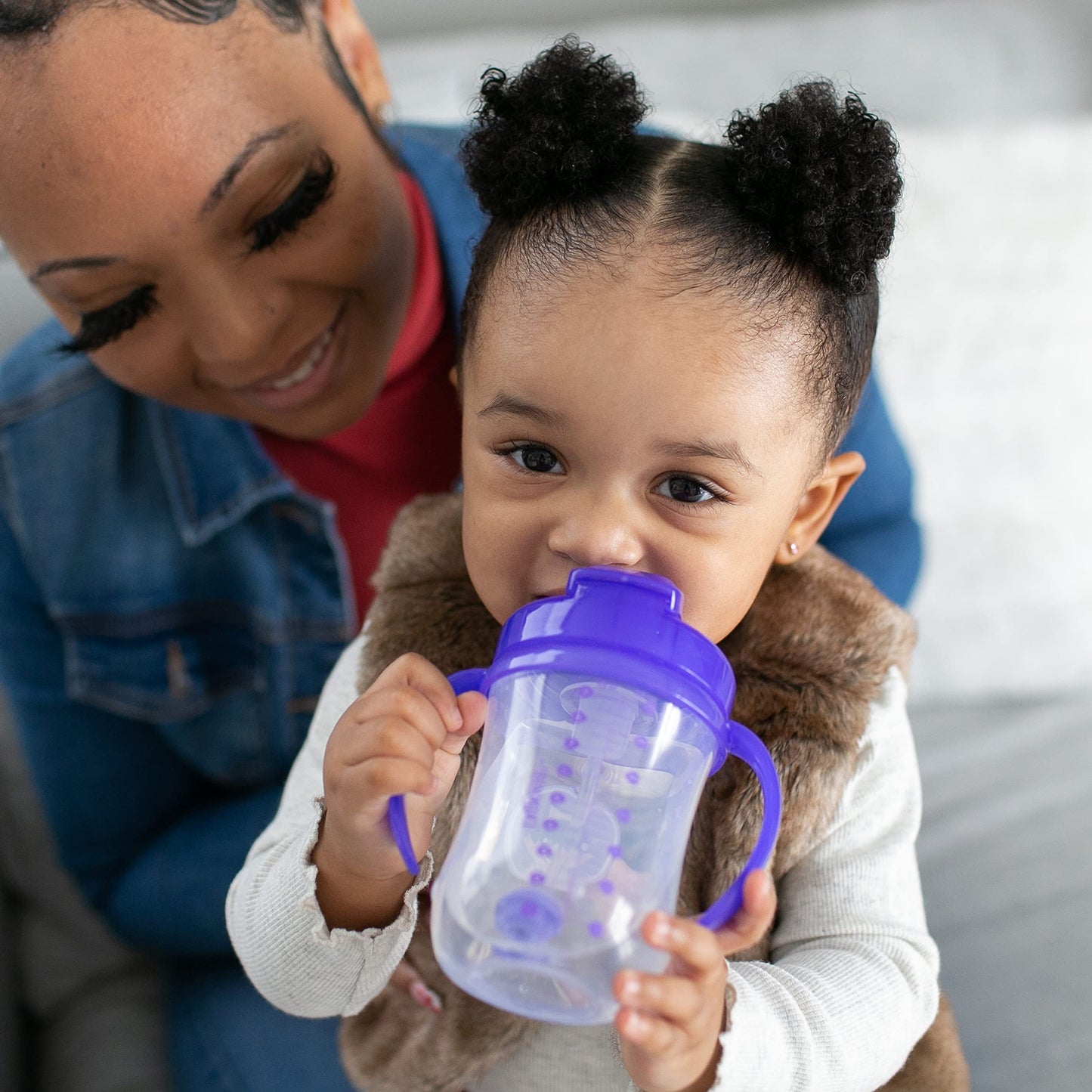 Dr. Brown's Milestones, Baby's First Straw Cup Sippy Cup with Straw, 6m+, 9oz/270ml, Coral, BPA Free