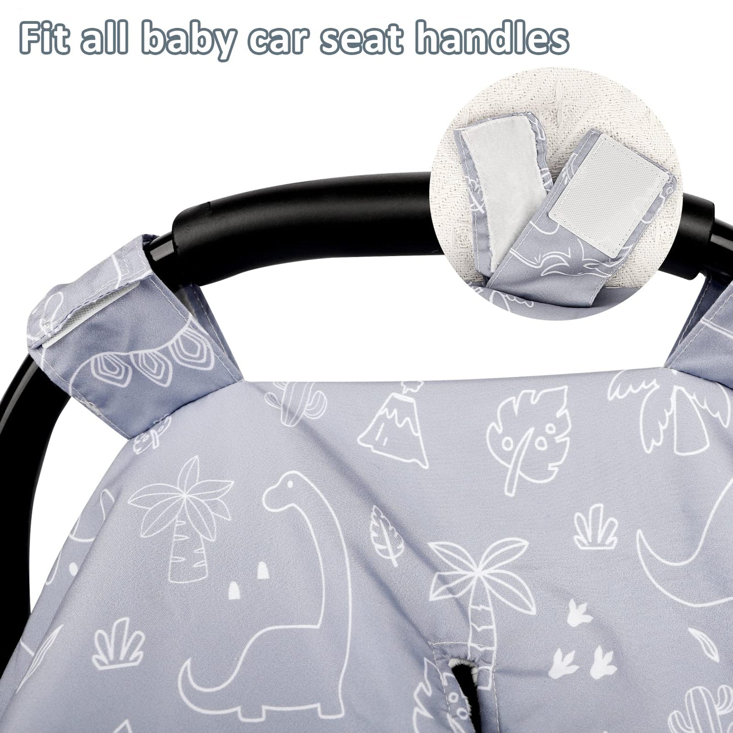 DILIMI Car Seat Cover Baby Girl, Minky Warm Winter Car Seat Covers for Babies, Peekaboo Opening Infant Car Seat Cover, Nursing Cover Carseat Canopy, Pink Flower