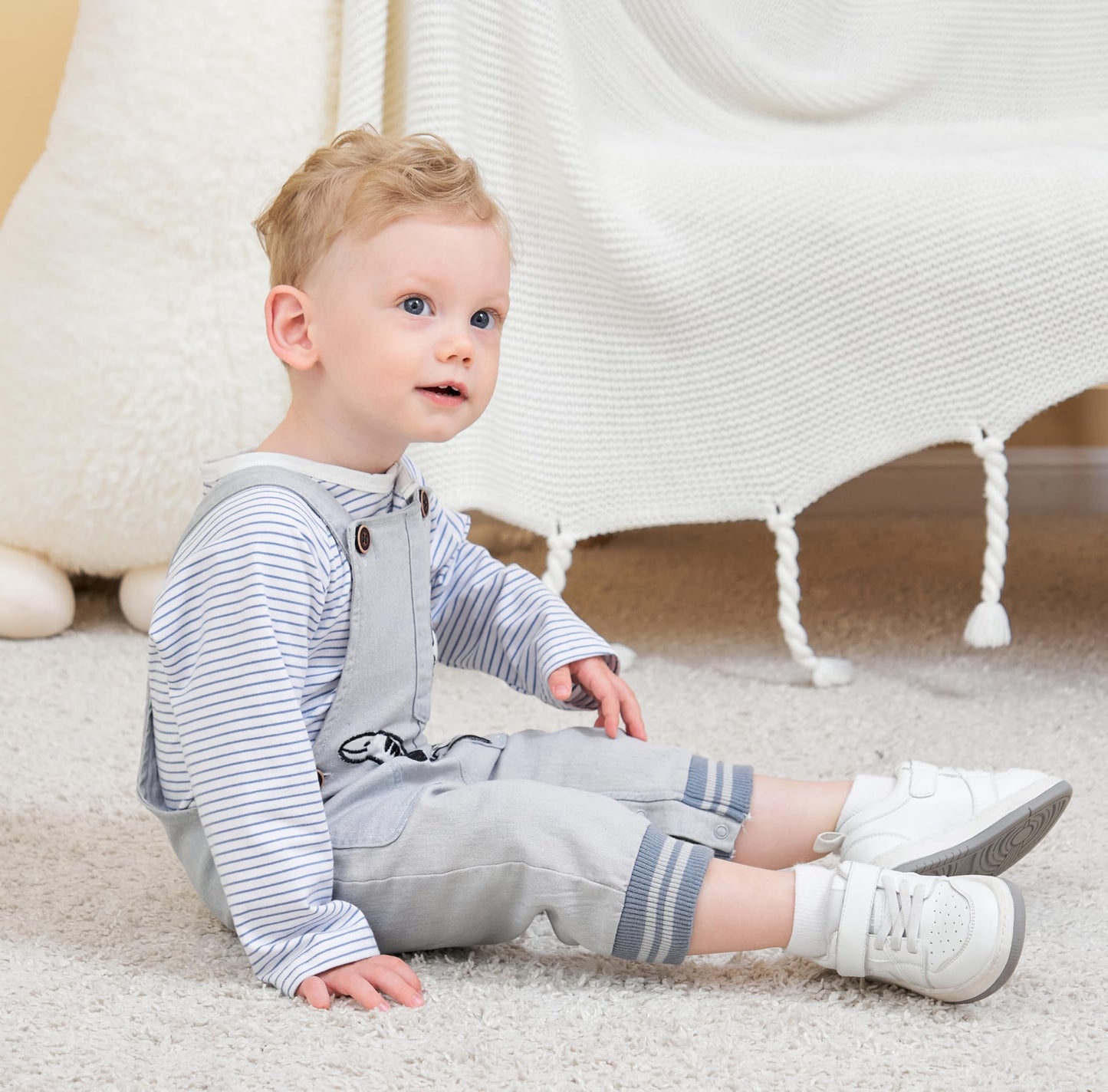 Baby Boy Clothes Set Infant Boy's Long Sleeve Romper+Dinosaur Denim Overalls Toddler Boys Fall Winter Outfits Suit