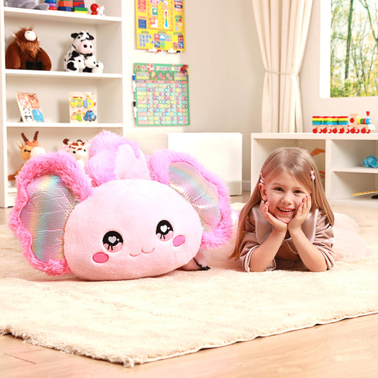 IKASA Giant Axolotl Stuffed Animal Plush Toy,Large Big Jumbo Soft Toys,31.5" Huge Size Cute Plushy Fluffy Fat Plushie,Gifts for Kids Girls