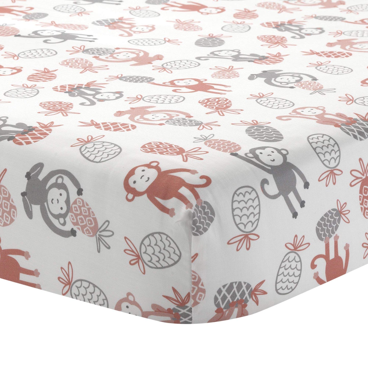 Lambs & Ivy Painted Forest 4-Piece Crib Bedding Set - Gray, Beige, White