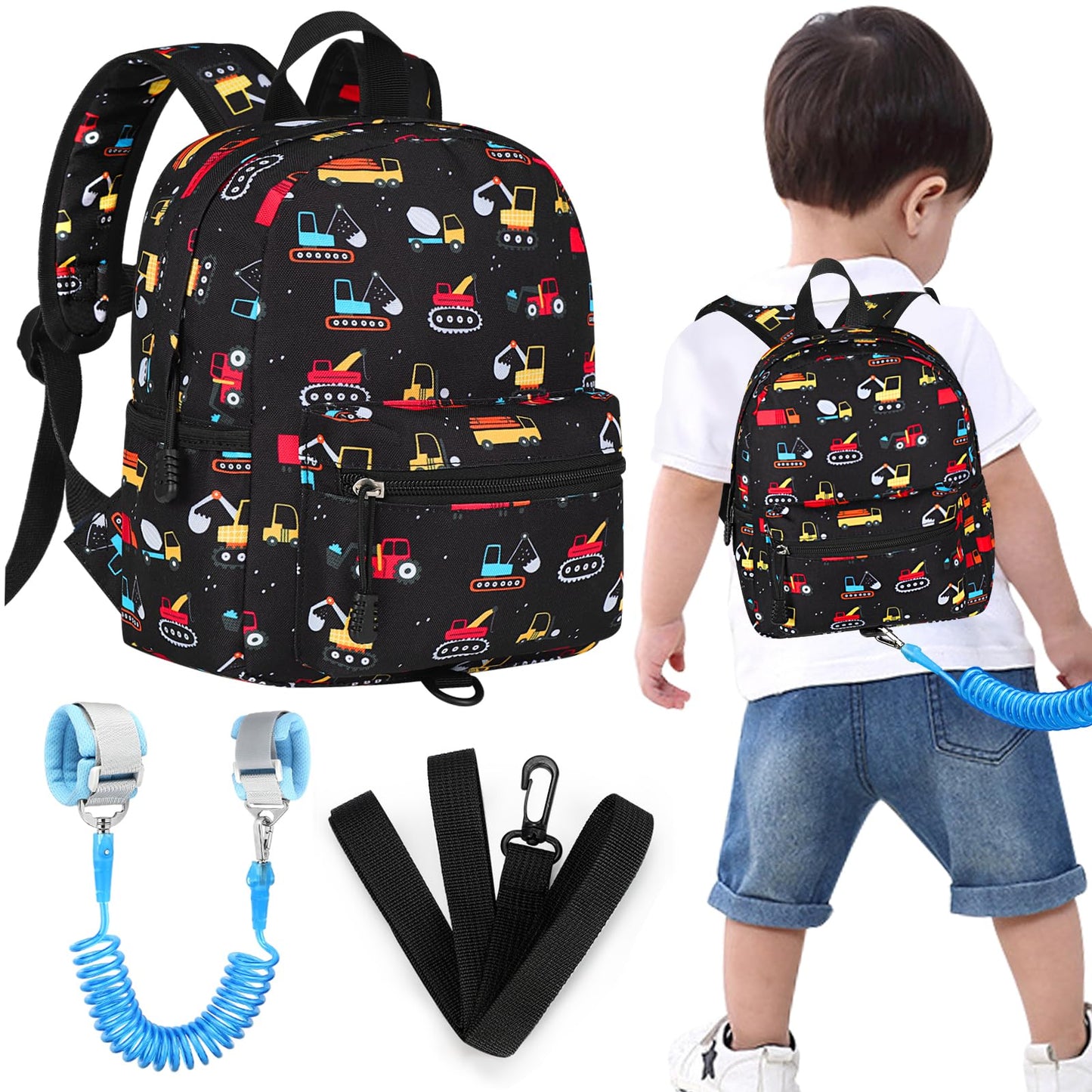 Accmor Toddler Backpack Leash, Cute Unicorn Baby Backpacks with Anti Lost Wrist Link, Mini Kids Backpack Leash Walking Harness for Outdoor Travel, Adorable Backpack Tether for Boys Girls 1-3 (Purple)