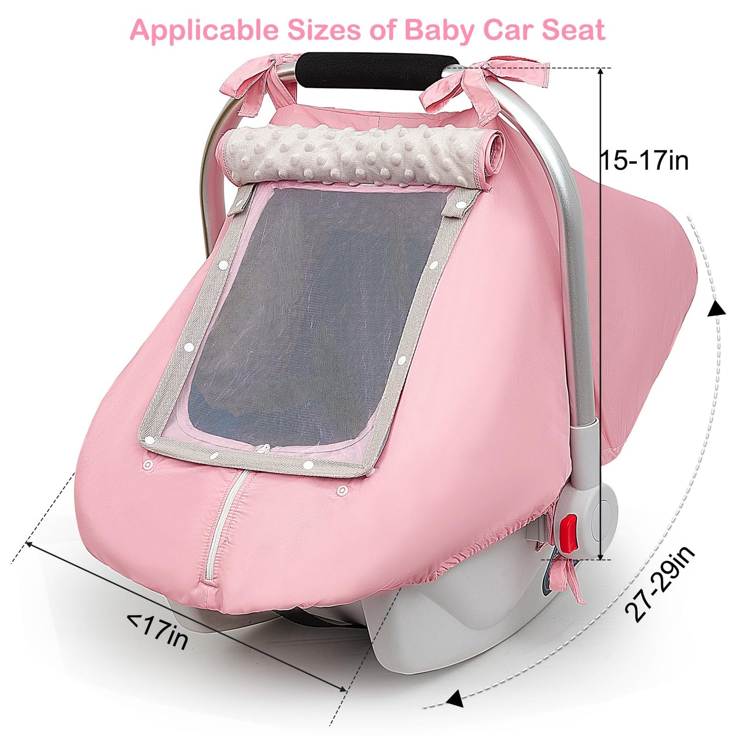 Unicorn Castle Baby Car Seat Cover Infant Car Seat Covers for Babies Breathable Car Seat Canopy Mesh Window Carseat Cover for Four Seasons Newborn