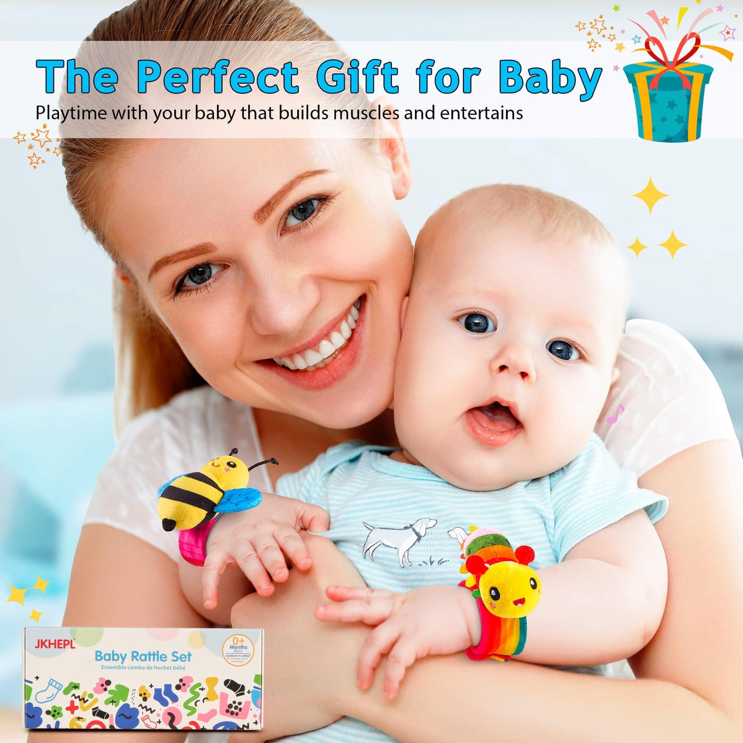 Baby Rattles 0-6 Months: Baby Toys Baby Essentials Rattles for Babies 6-12 Months Infant Toys 0-3 Months Newborn Toys Wrist Rattle Socks - Newborn Essentials Must Haves Gifts for Girl Boy