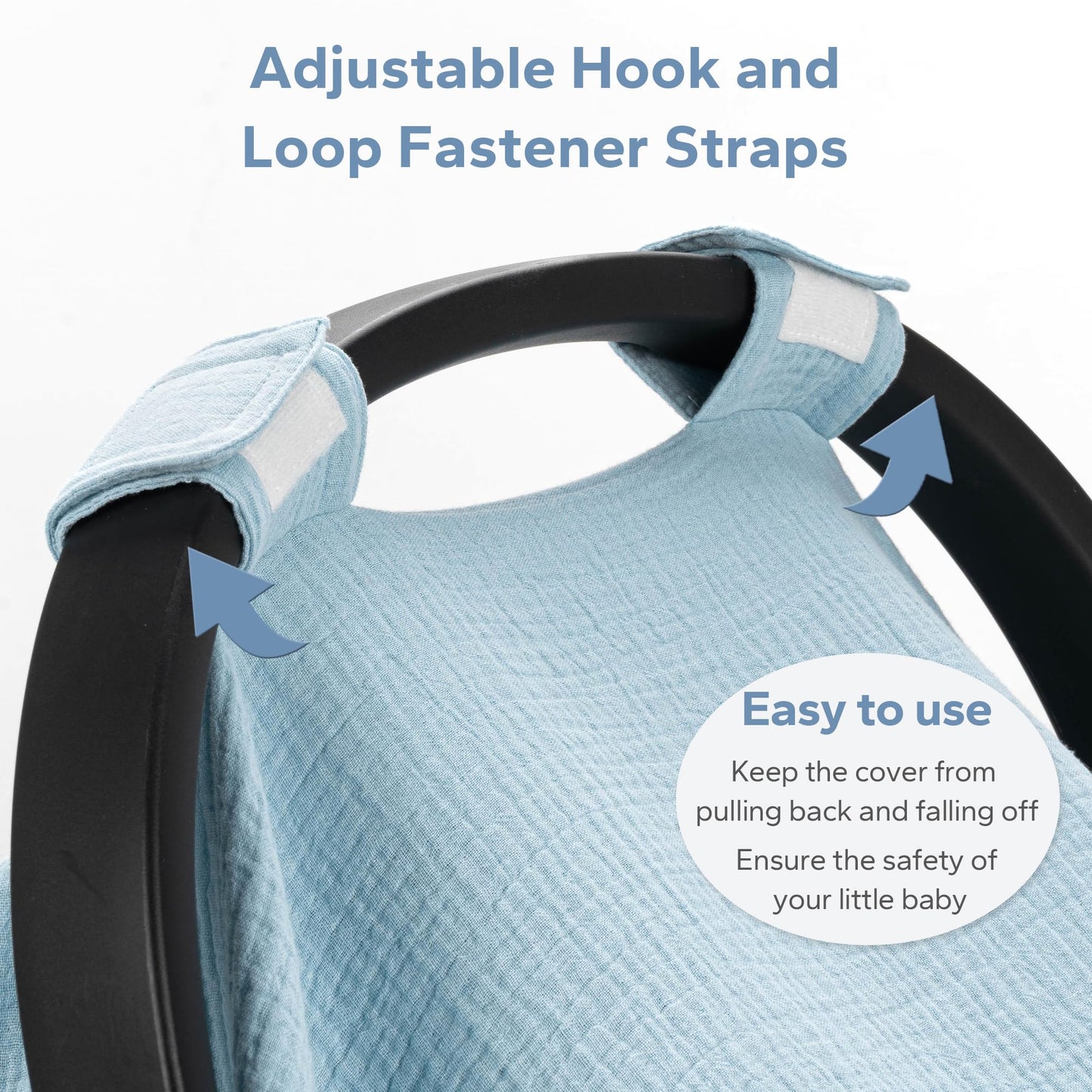 SERAPHY 100% Muslin Cotton Car Seat Covers for Babies, Universal Baby Car Seat Cover, Breathable Muslin Carseat Cover Canopies for Boys and Girls, Soft Infant Car Seat Cover for Summer — Rabbits