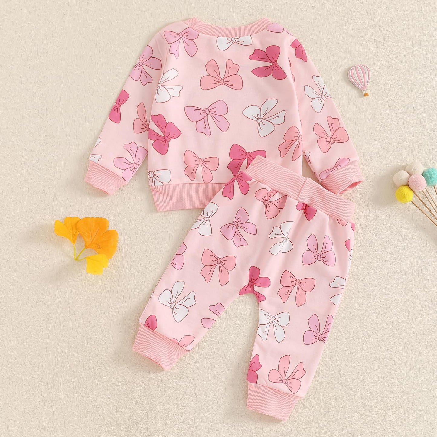 Mubineo Toddler Baby Girl Clothes Cute Long Sleeve Sweatshirt Sweatpant Outfits Fall Winter Tops Pant Outfit Sweatsuit