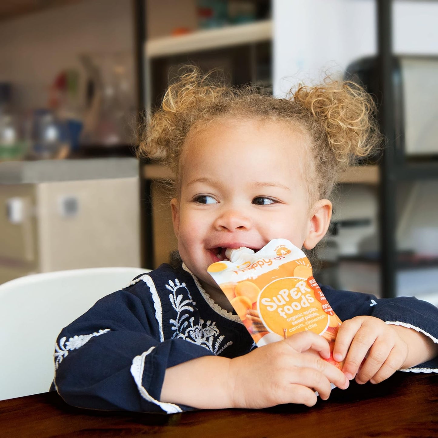 Happy Tot Organics Stage 4 Baby Food Pouches, Gluten Free, Vegan Snack, SuperFoods Fruit & Veggie Puree, Pears, Mango, Spinach & Chia, 4.22 Ounce (Pack of 1)