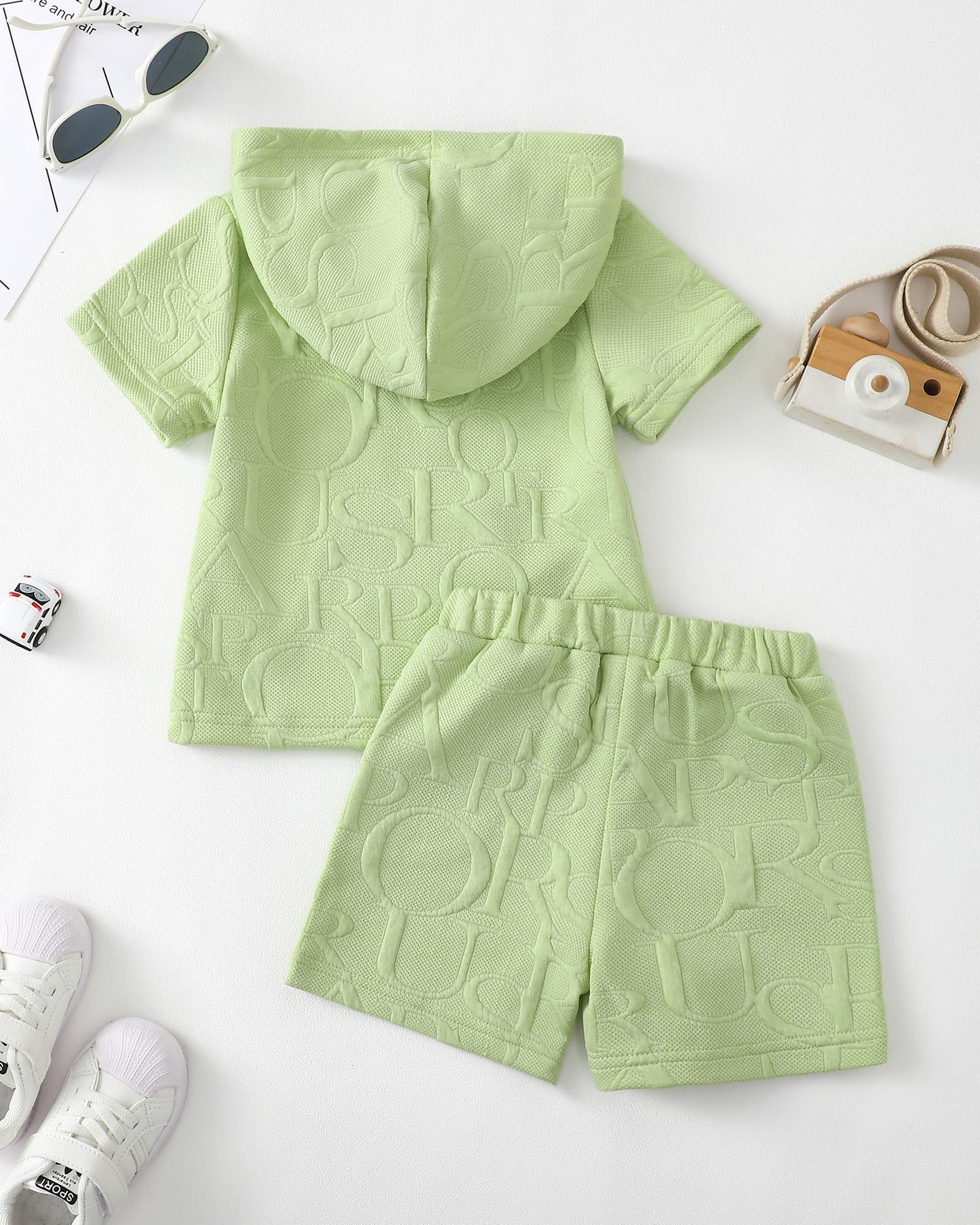 Toddler Baby Boy Clothes Summer Outfits Short Sleeve Hooded T Shirt Tops Casual Shorts Set 2Pcs Little Boy Clothes